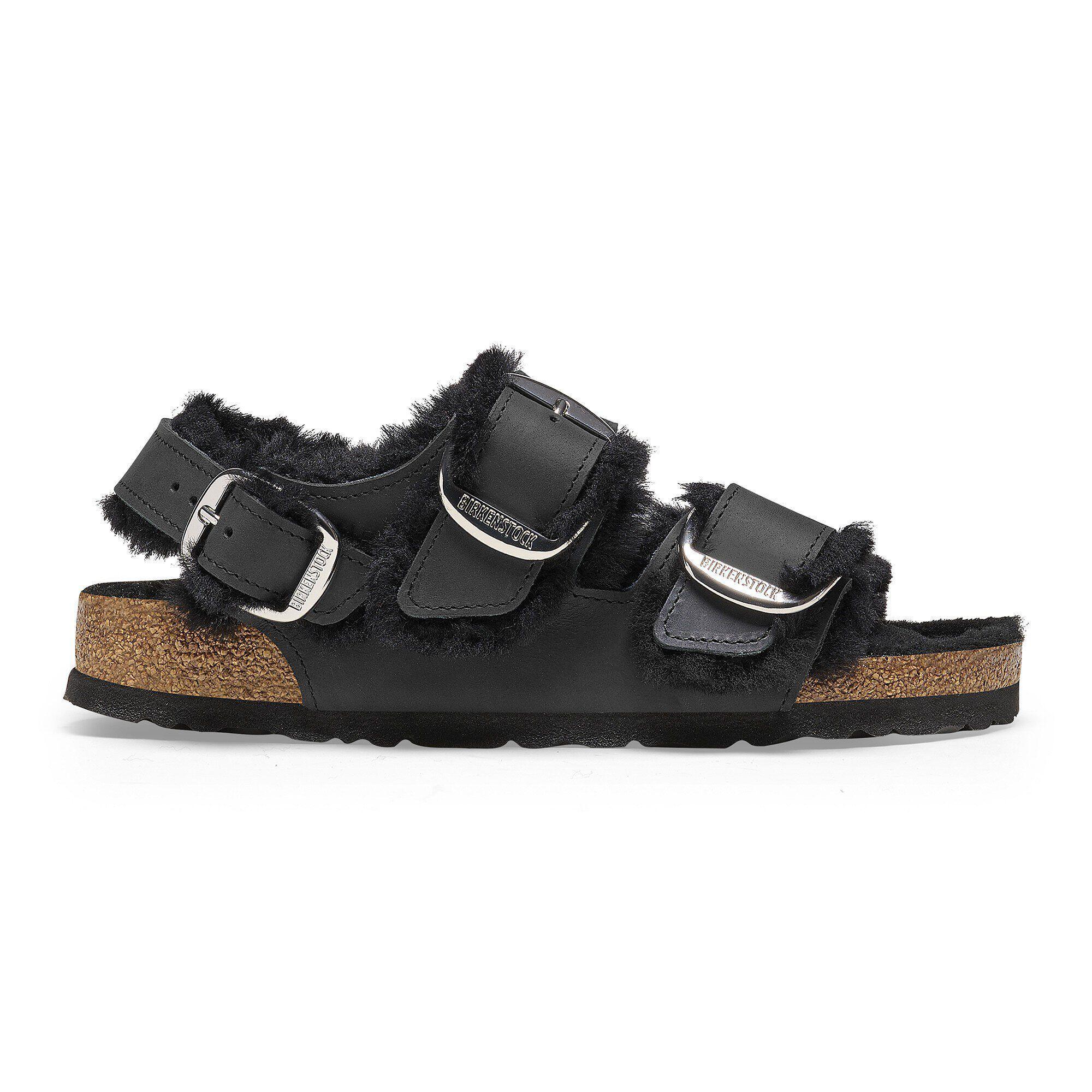 Milano Big Buckle Shearling Natural Leather Oiled Product Image