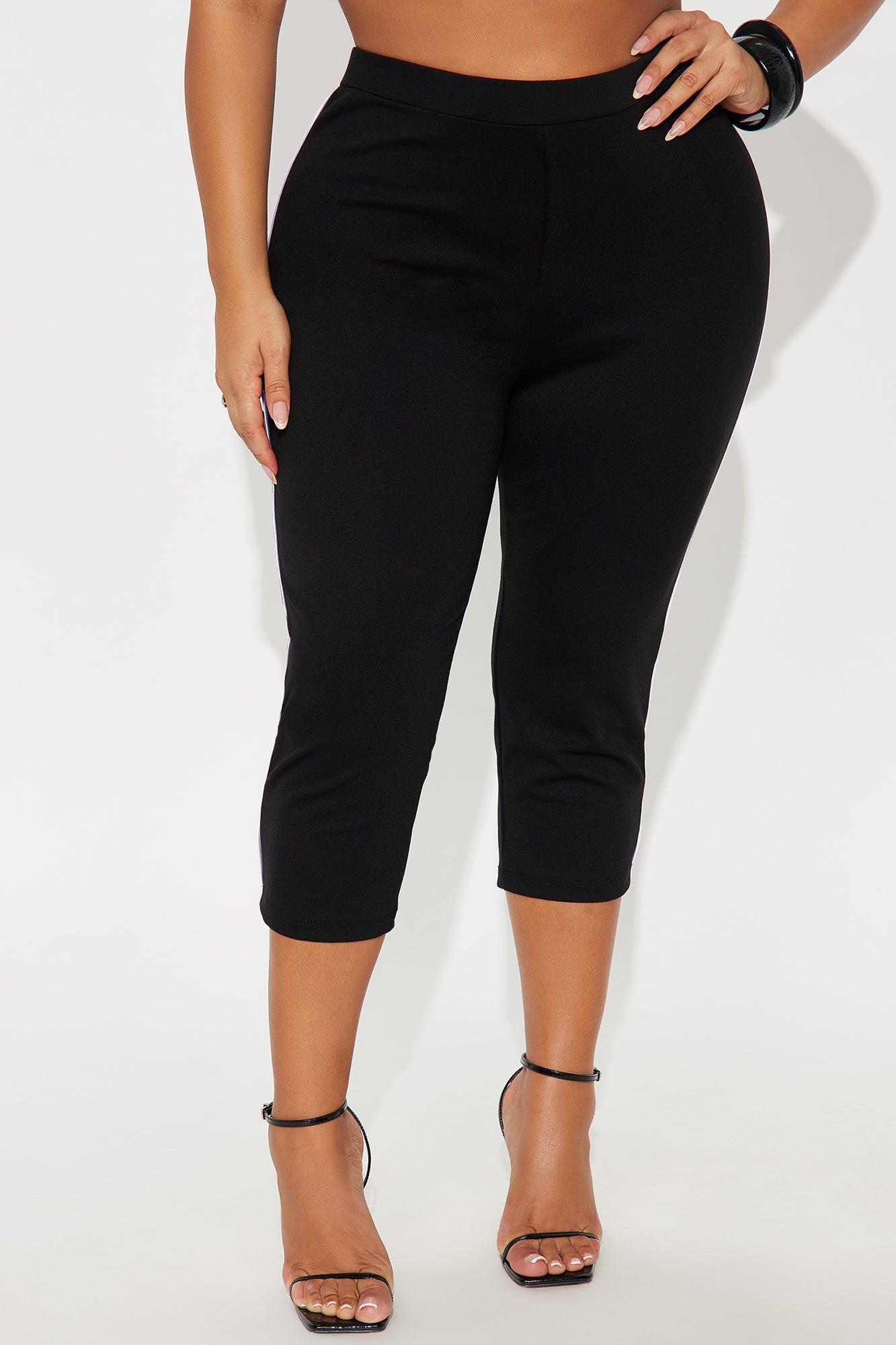 Shoot Your Shot Ponte Capri Legging - Black/White Product Image