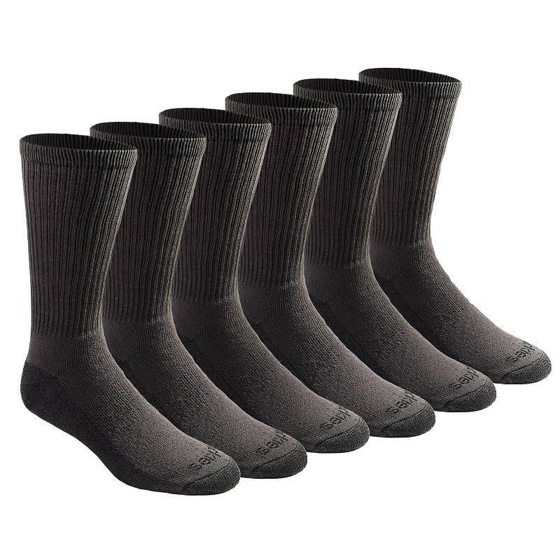 Men's Dickies 6-pack Dri-Tech Comfort Moisture-Control Crew Socks, Size: 6-12, Black Marl Product Image