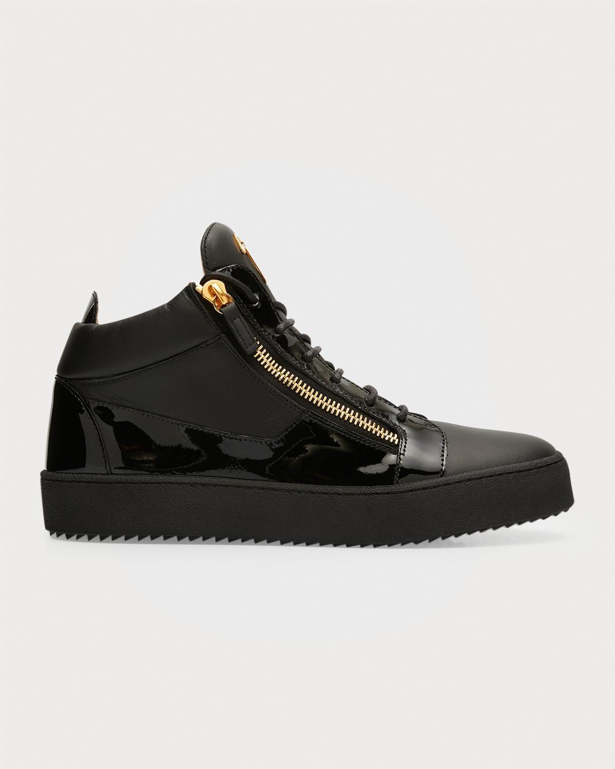 Mens Kriss Leather Mid-Top Sneakers Product Image