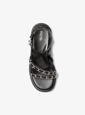 Issi Embellished Leather Flatform Sandal Product Image