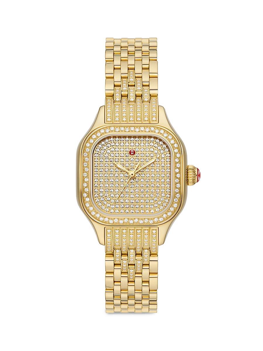 Womens Meggie 18K-Gold-Plated & 2.8 TCW Diamond Bracelet Watch/29MM Product Image