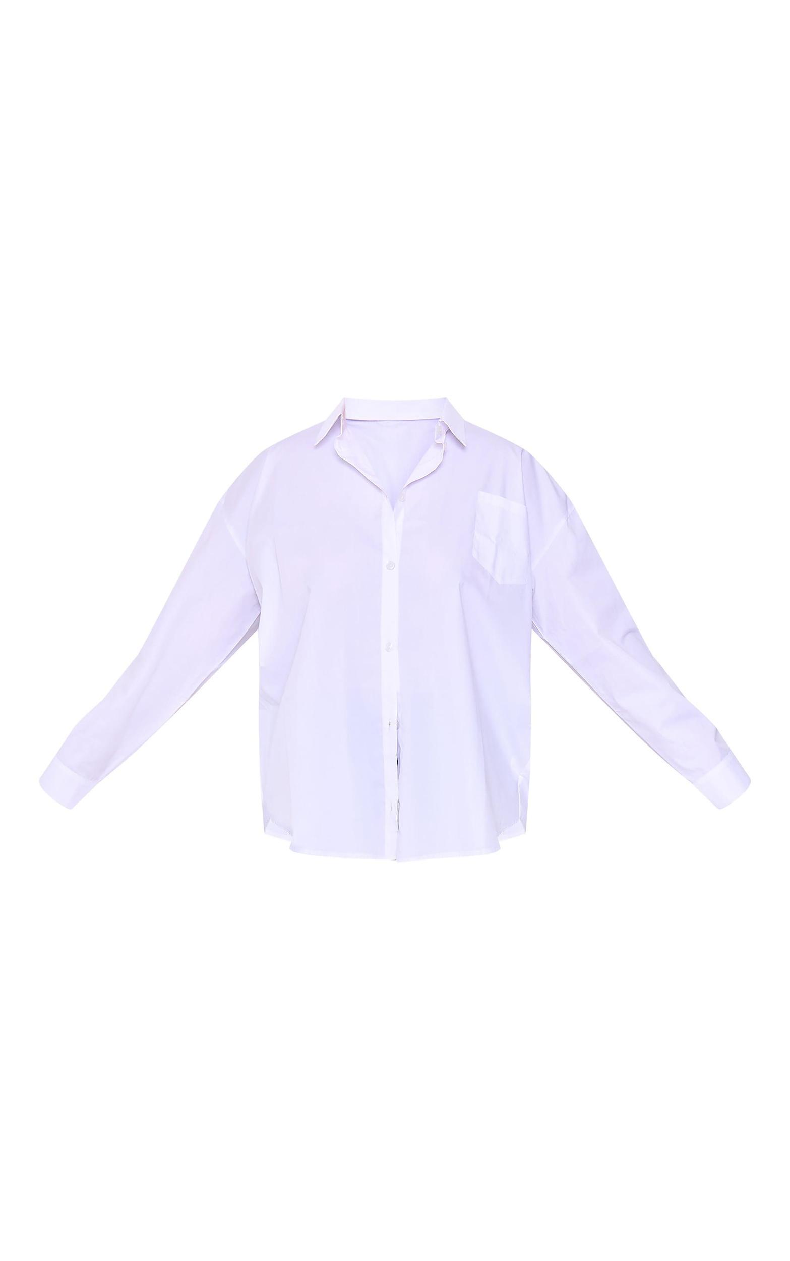 Plus White Oversized Shirt Product Image