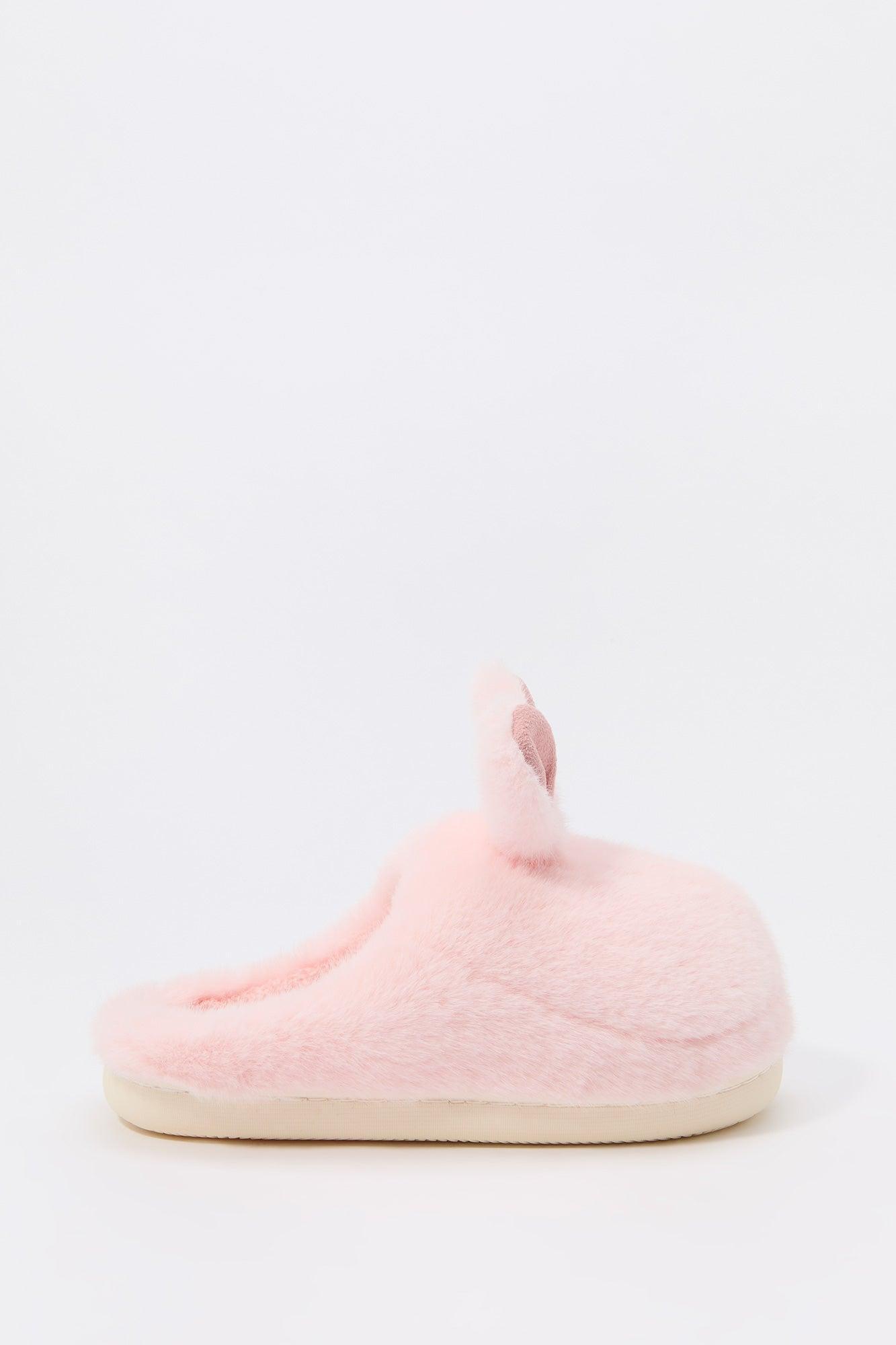 Faux Fur Bunny Slippers Female Product Image