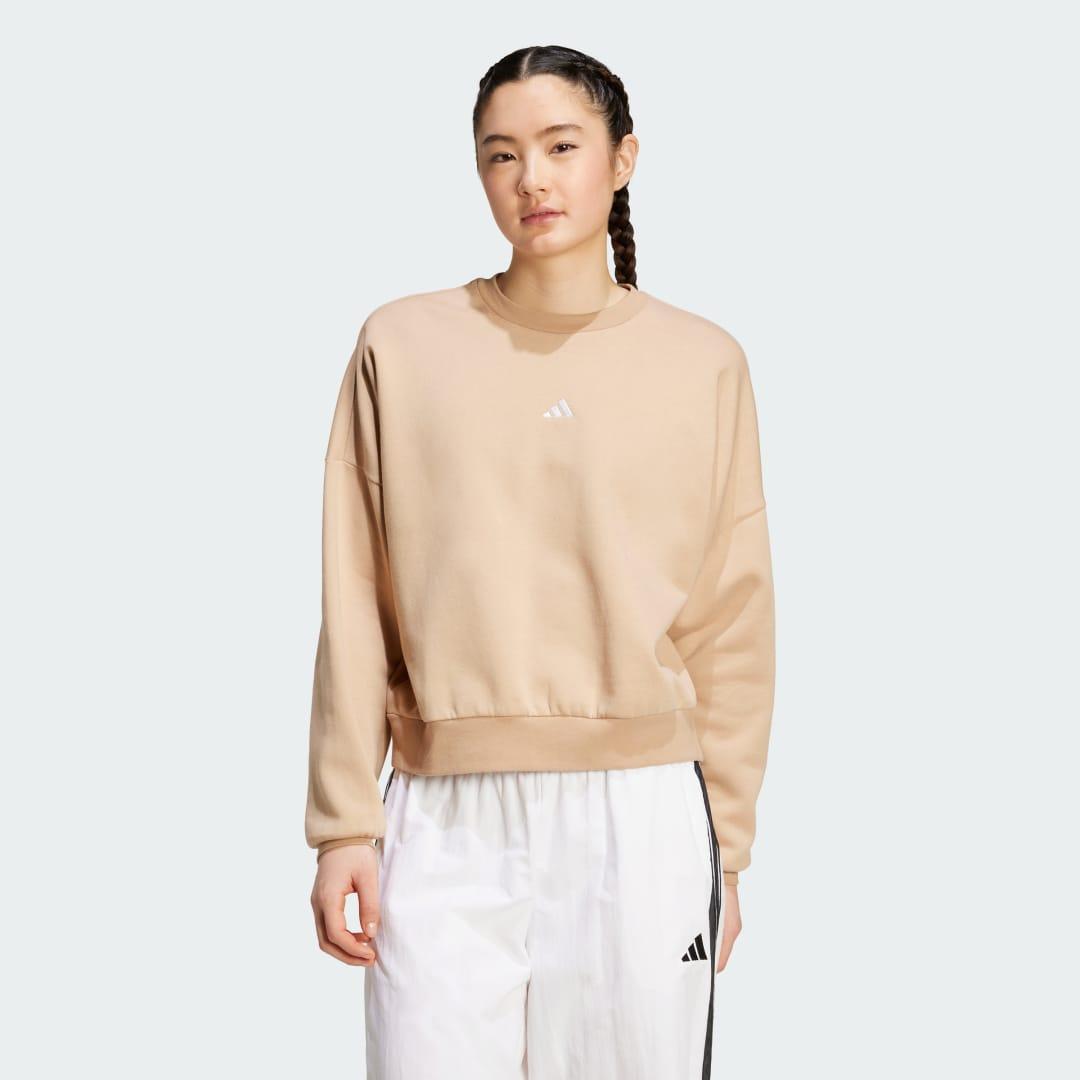adidas Essentials Small Logo Feelcozy Sweatshirt Black S Womens Product Image