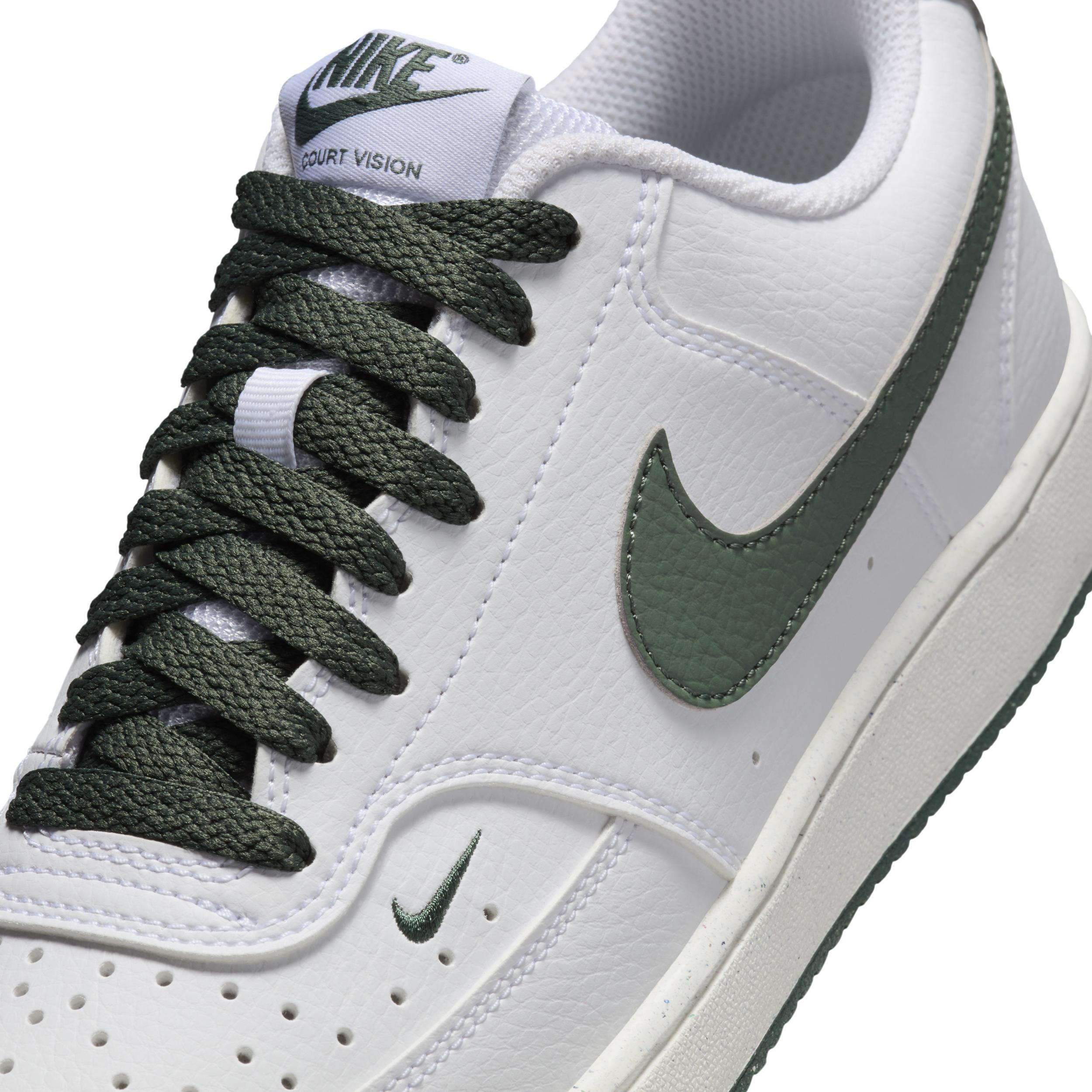 Nike Court Vision Next Nature Women's Low-Top Shoes, Size: 6.5, White Vintage Green Product Image