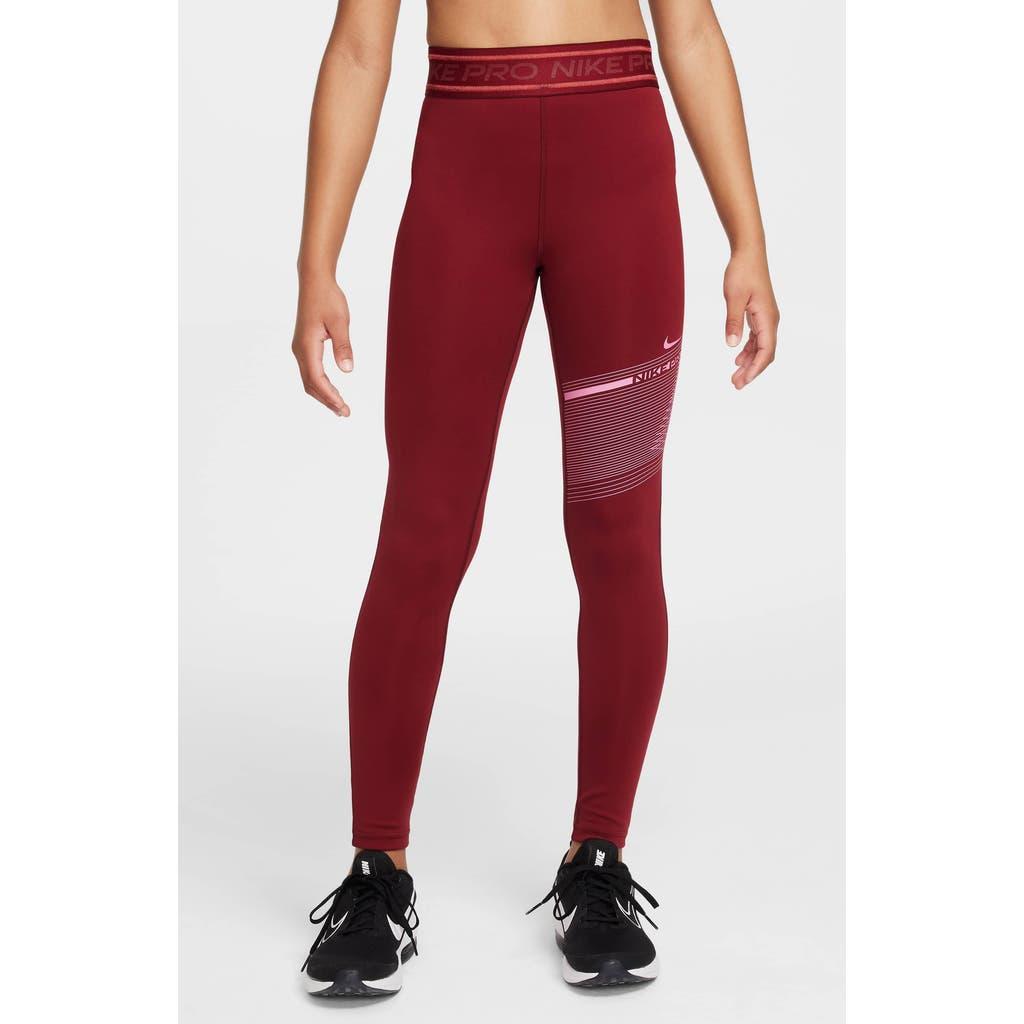 Women's Nike Pro Girls' Dri-FIT Mid-Rise Leggings Product Image
