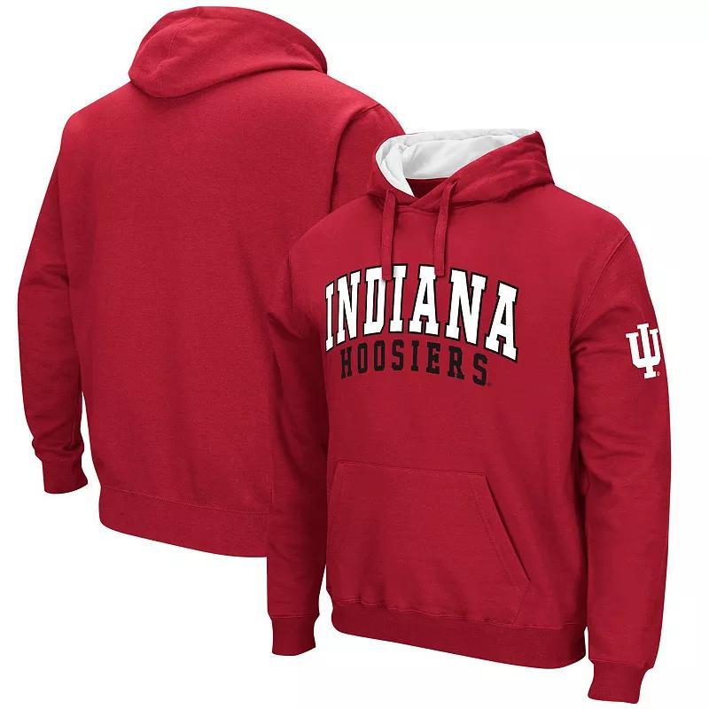 Mens Colosseum Crimson Indiana Hoosiers Double Arch Pullover Hoodie Product Image