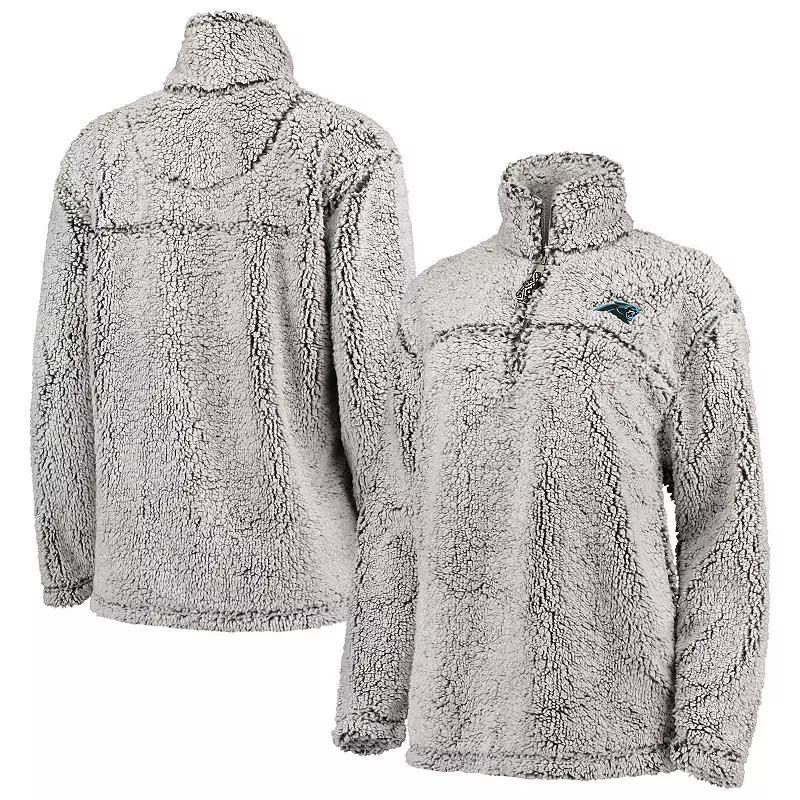 Women's G-III 4Her by Carl Banks Gray Arizona Cardinals Sherpa Quarter-Zip Pullover Jacket, Size: Small, Grey Product Image