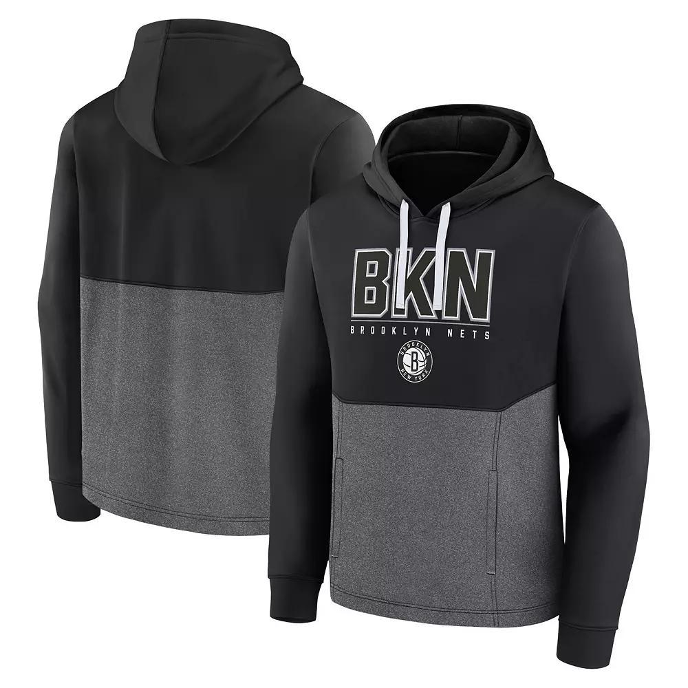Men's Fanatics Branded  Black Brooklyn Nets Successful Tri-Blend Pullover Hoodie, Size: XL Product Image