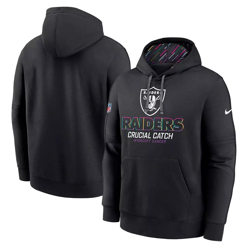 Men's Nike Black Las Vegas Raiders 2024 NFL Crucial Catch Club Pullover Hoodie, Size: Large, Lvr Black Product Image