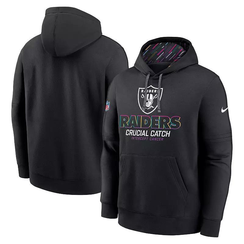 Men's Nike Black Las Vegas Raiders 2024 NFL Crucial Catch Club Pullover Hoodie, Size: Large, Lvr Black Product Image