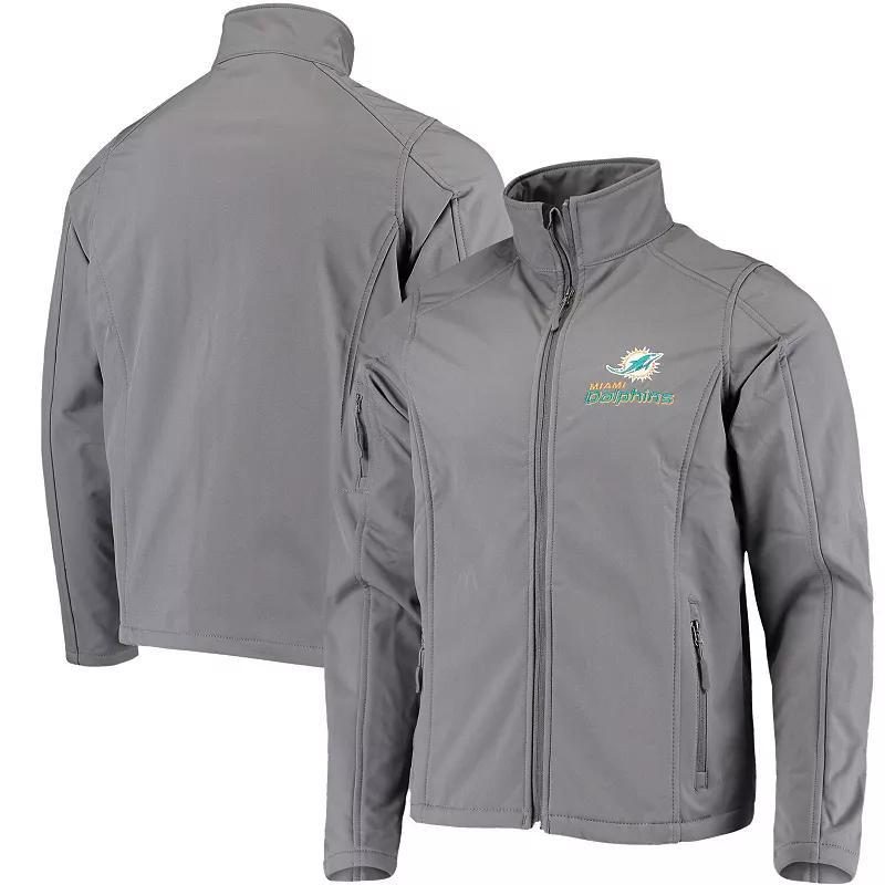 Men's Dunbrooke Charcoal Miami Dolphins Sonoma Softshell Full-Zip Jacket, Size: Large Product Image