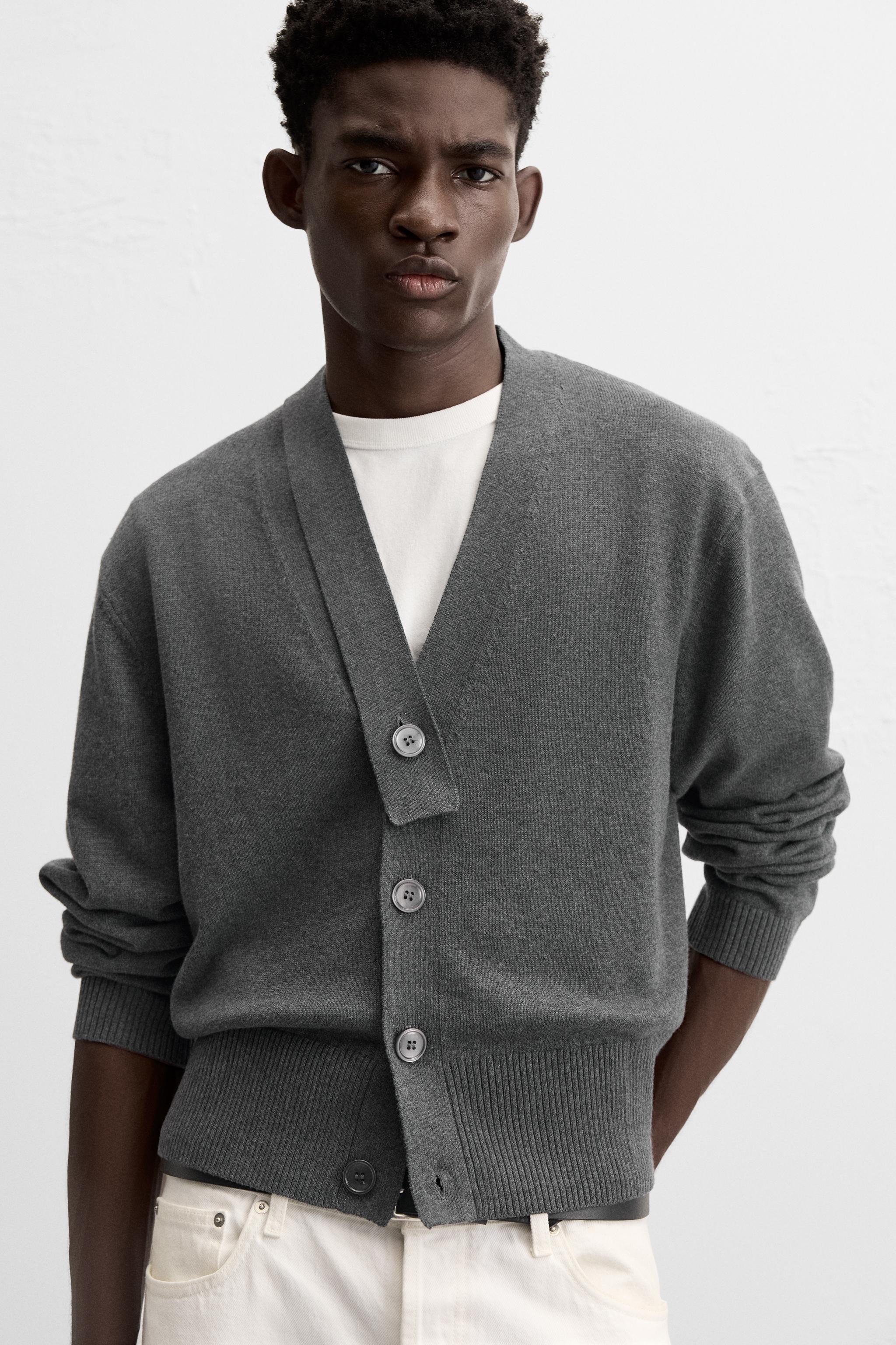 ASYMMETRICAL COLLAR CARDIGAN Product Image
