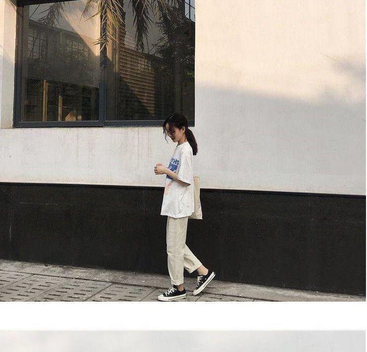 High-Waist Cropped Straight Leg Jeans Product Image