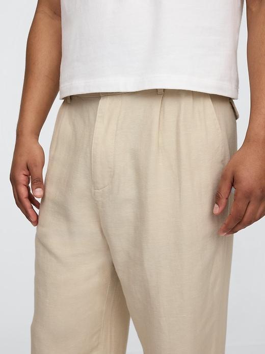 Linen-Cotton '90s Loose Pleated Khakis Product Image