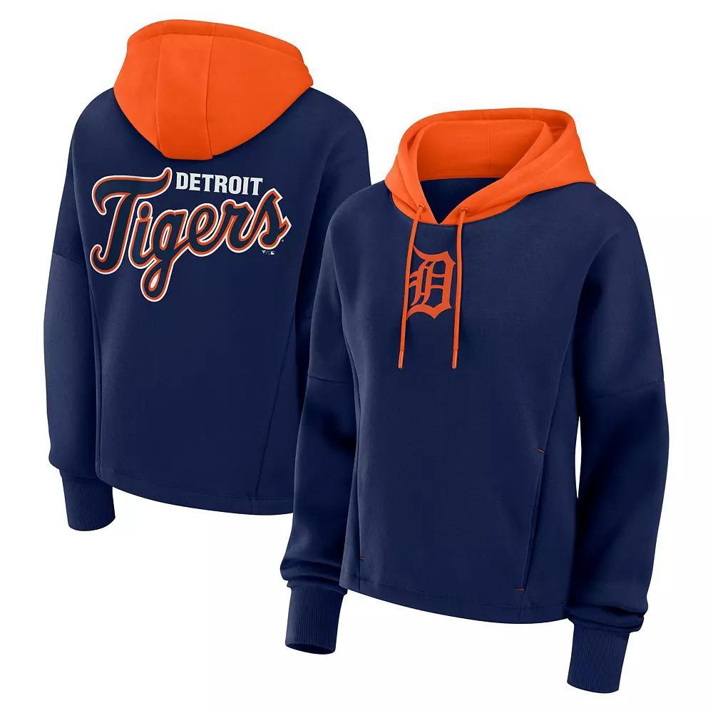 Women's Fanatics Navy Detroit Tigers Oversized Legacy Favorite Spectator Pullover Hoodie, Size: Large, Blue Product Image