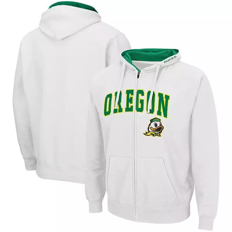 Mens Colosseum Oregon Ducks Arch & Logo 3.0 Full-Zip Hoodie Product Image