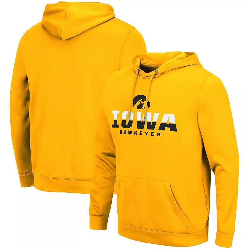 Men's Colosseum Gold Iowa Hawkeyes Lantern Pullover Hoodie, Size: Large Product Image