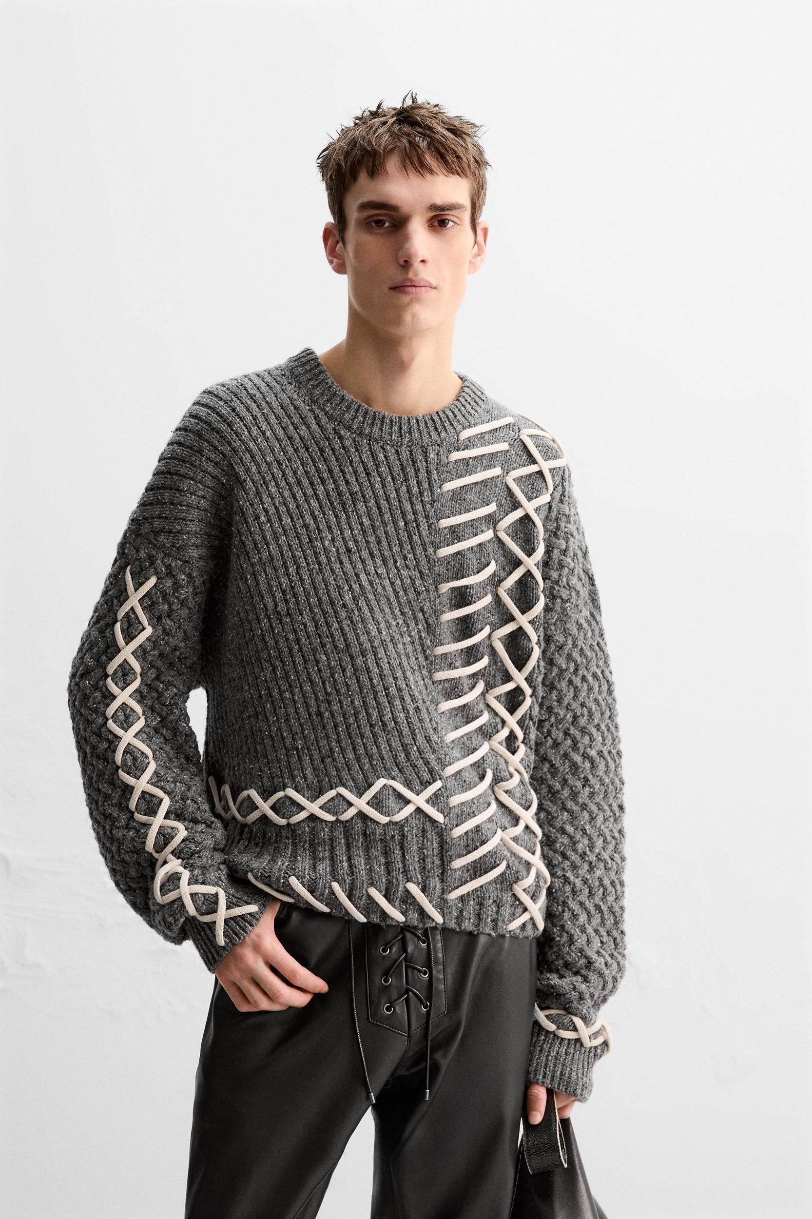 CONTRAST RIBBONS SWEATER LIMITED EDITION Product Image