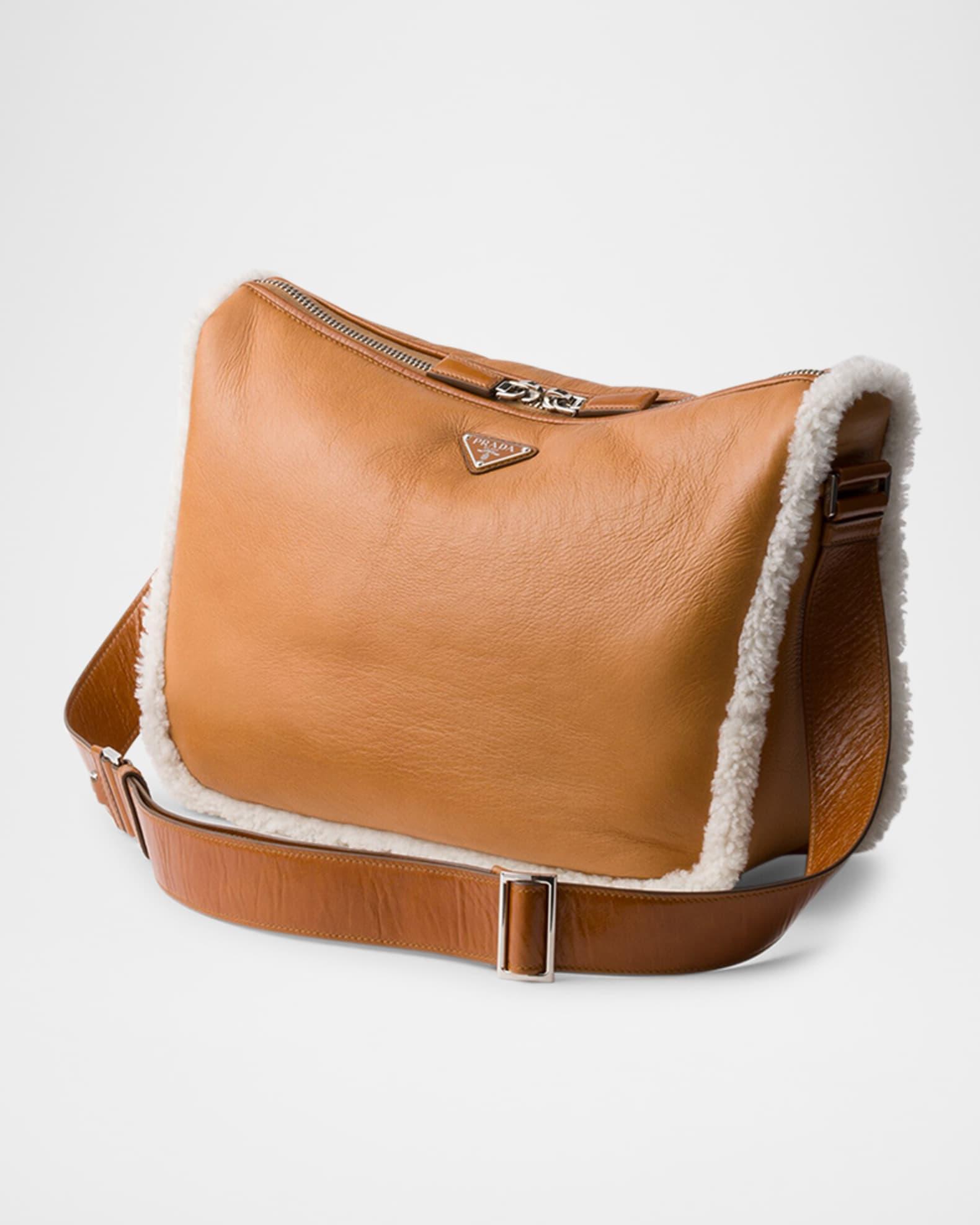 Men's Lamb Shearling Shoulder Bag Product Image