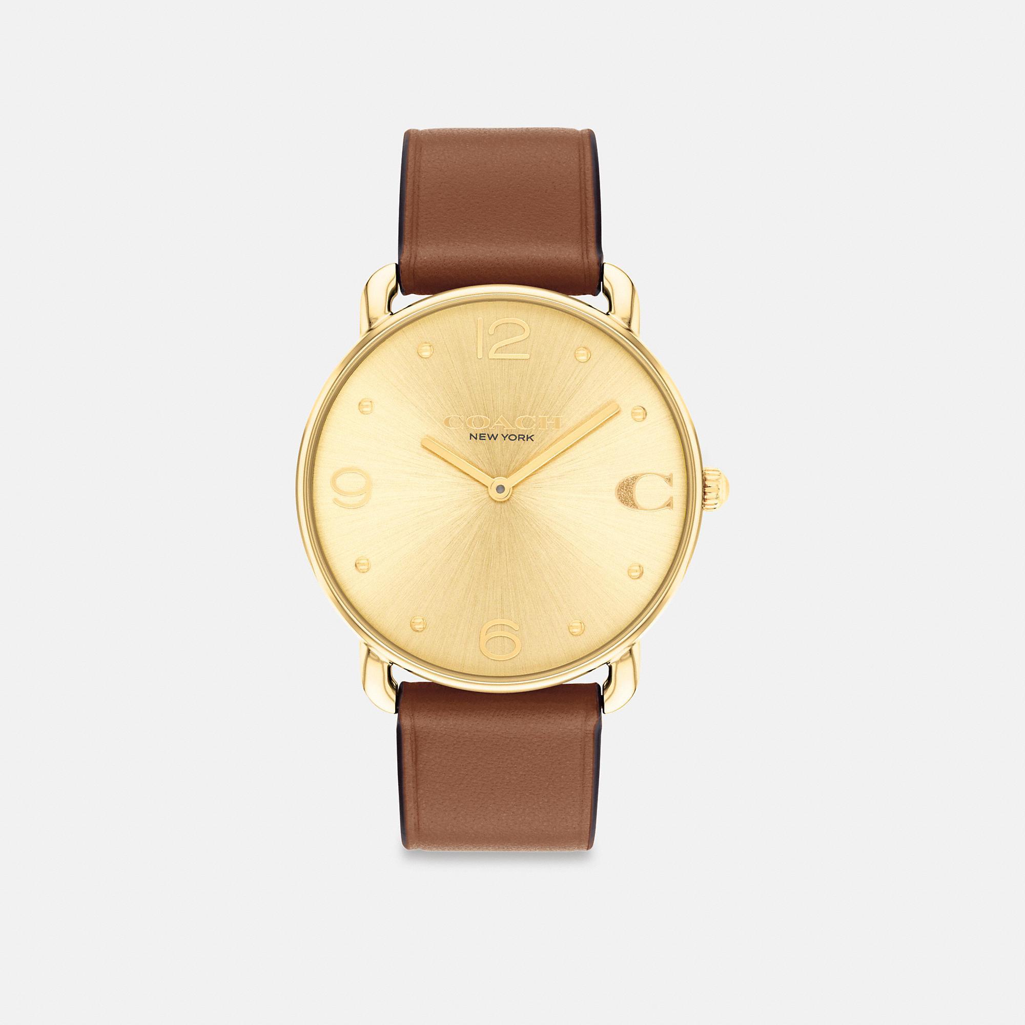 COACH Elliot Leather Strap Quartz Analog Womens Watch Product Image