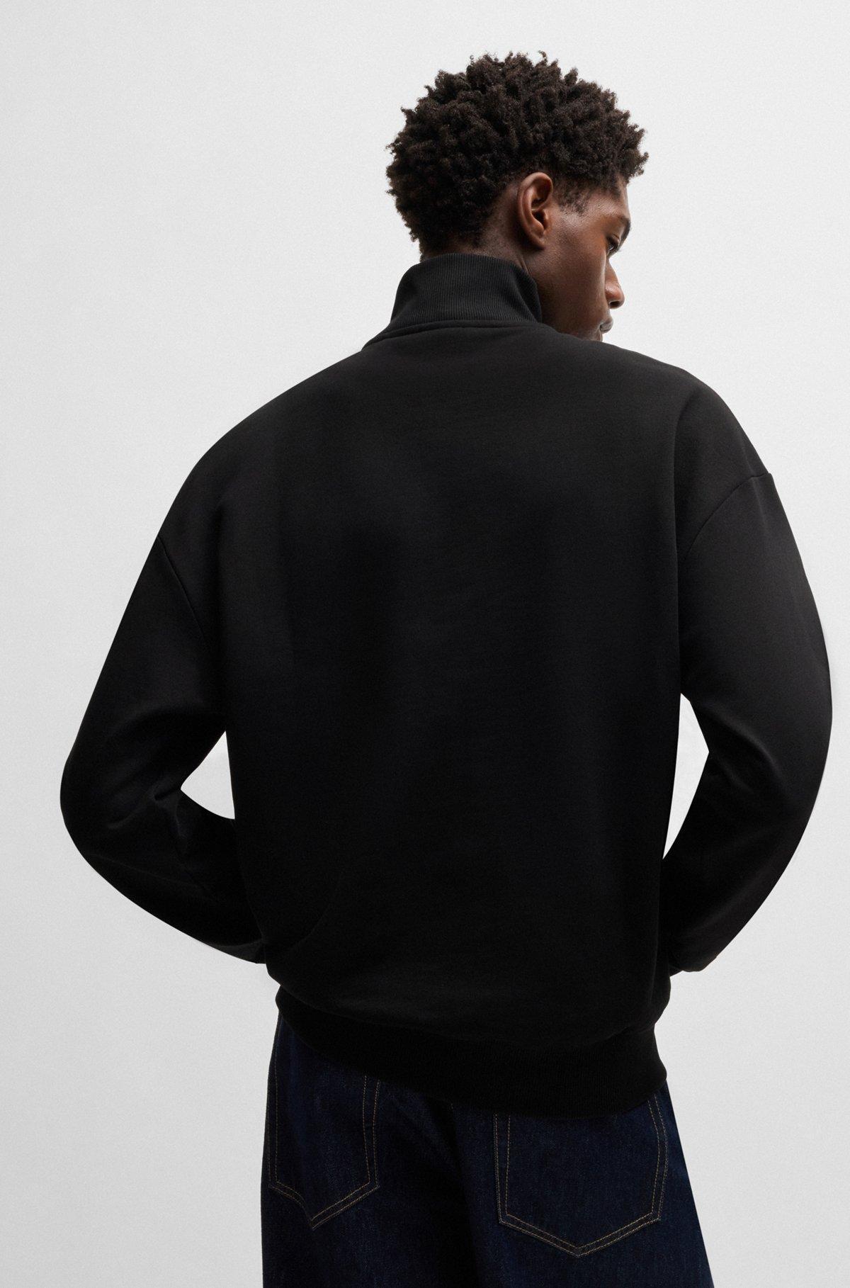 Cotton-terry sweatshirt with logo patch Product Image