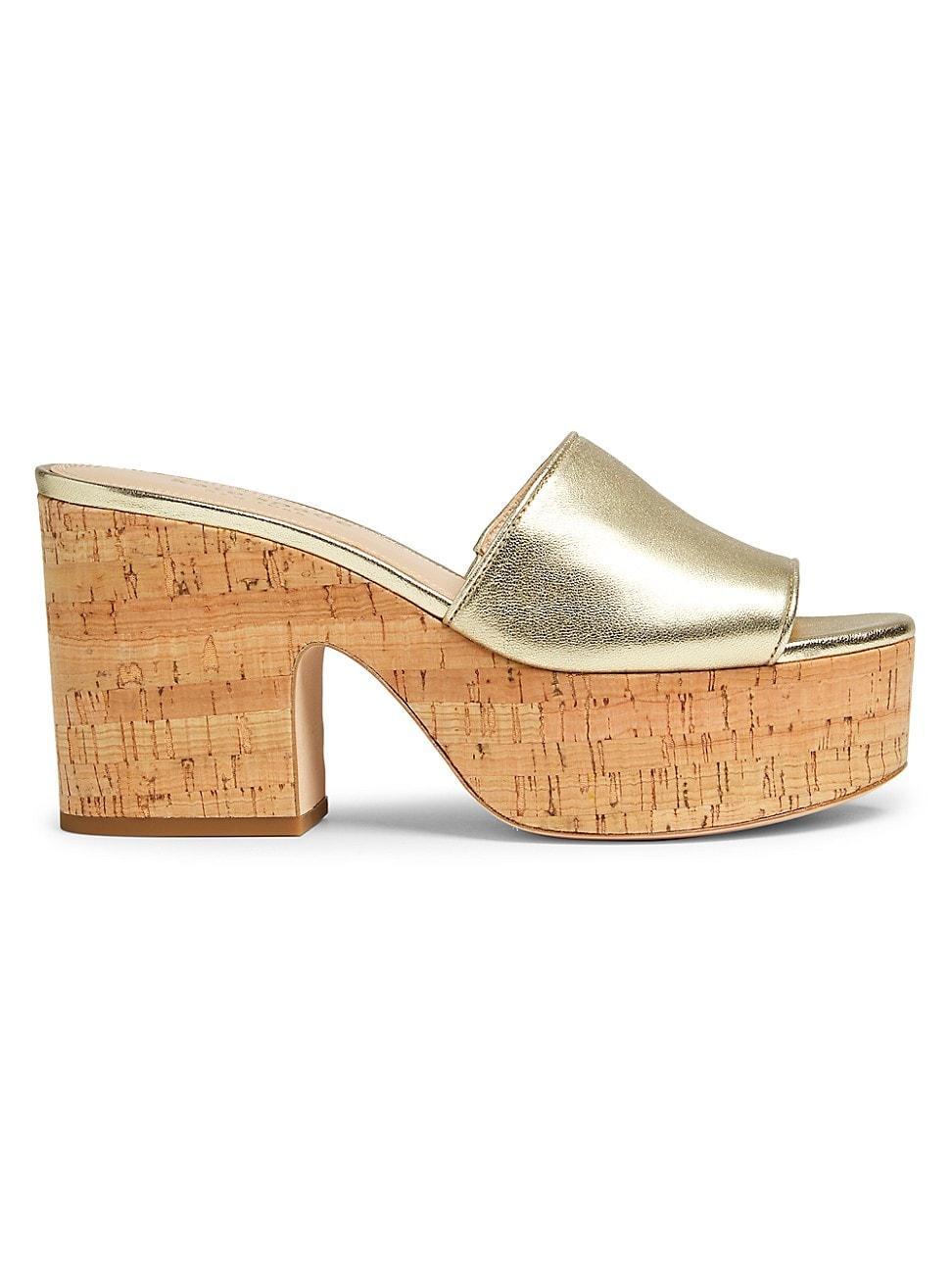 Womens Ibiza Leather Platform Sandals Product Image