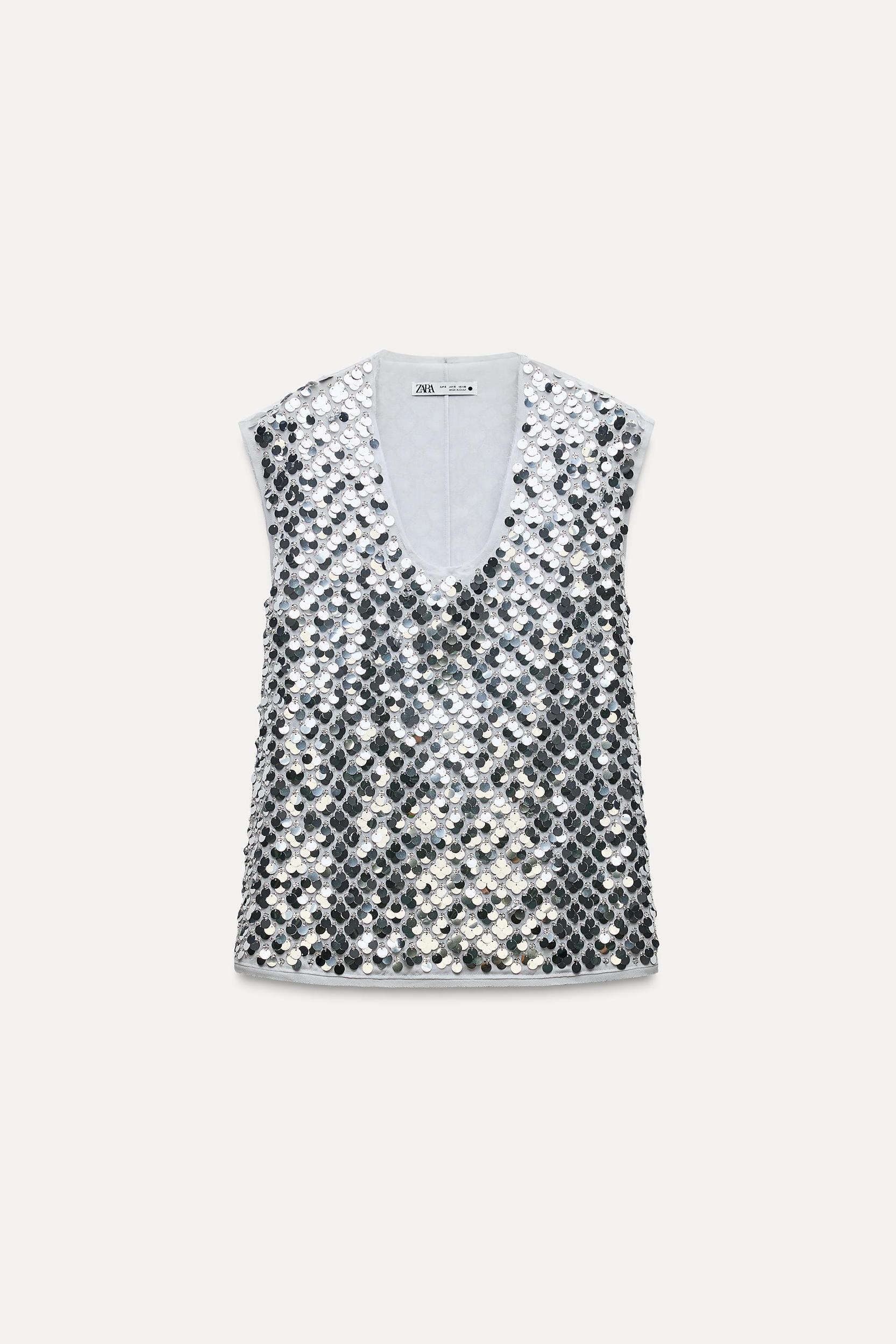 SEQUIN TOP ZW COLLECTION Product Image