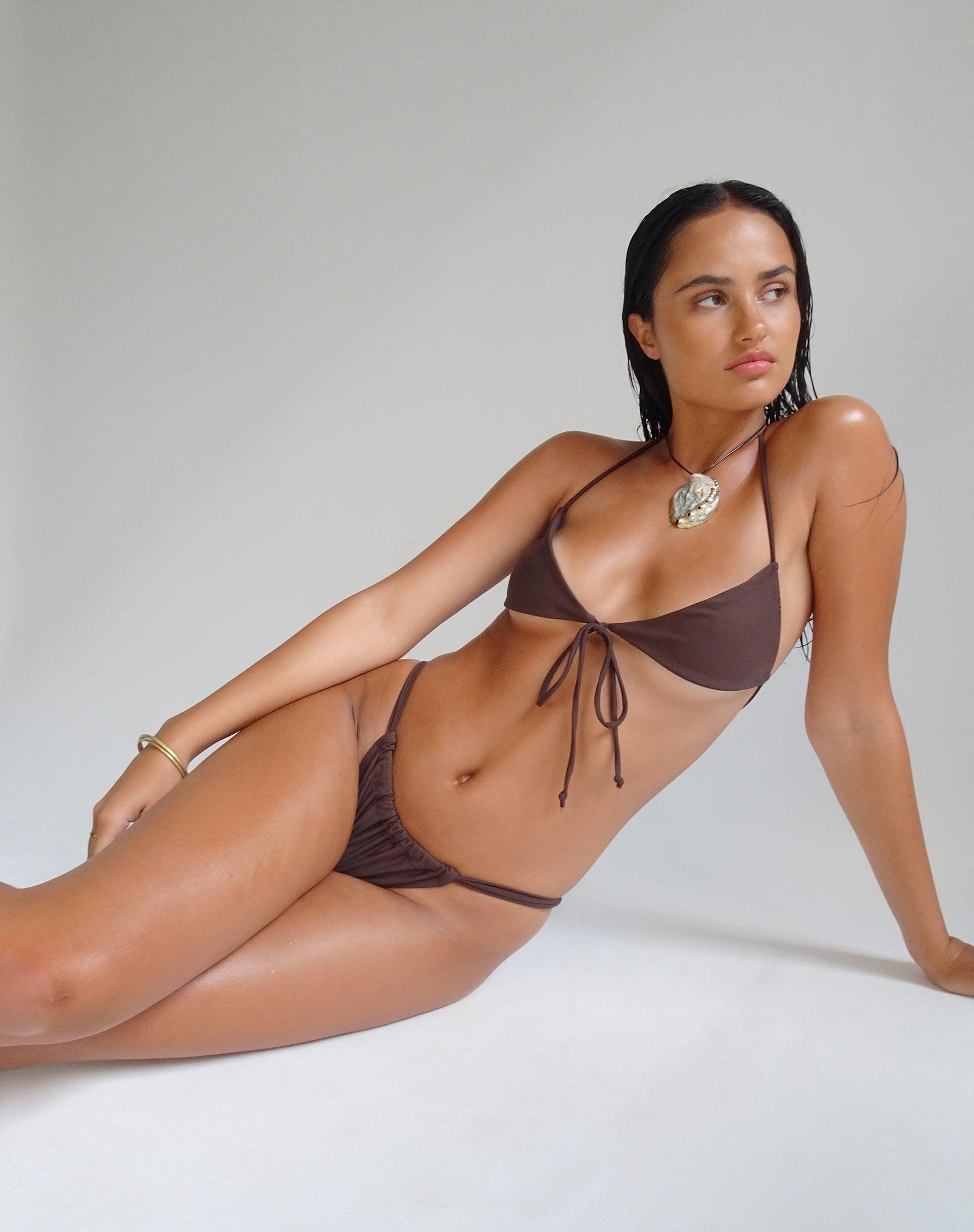 Voltera Bikini Bottom in Coconut Brown Female Product Image