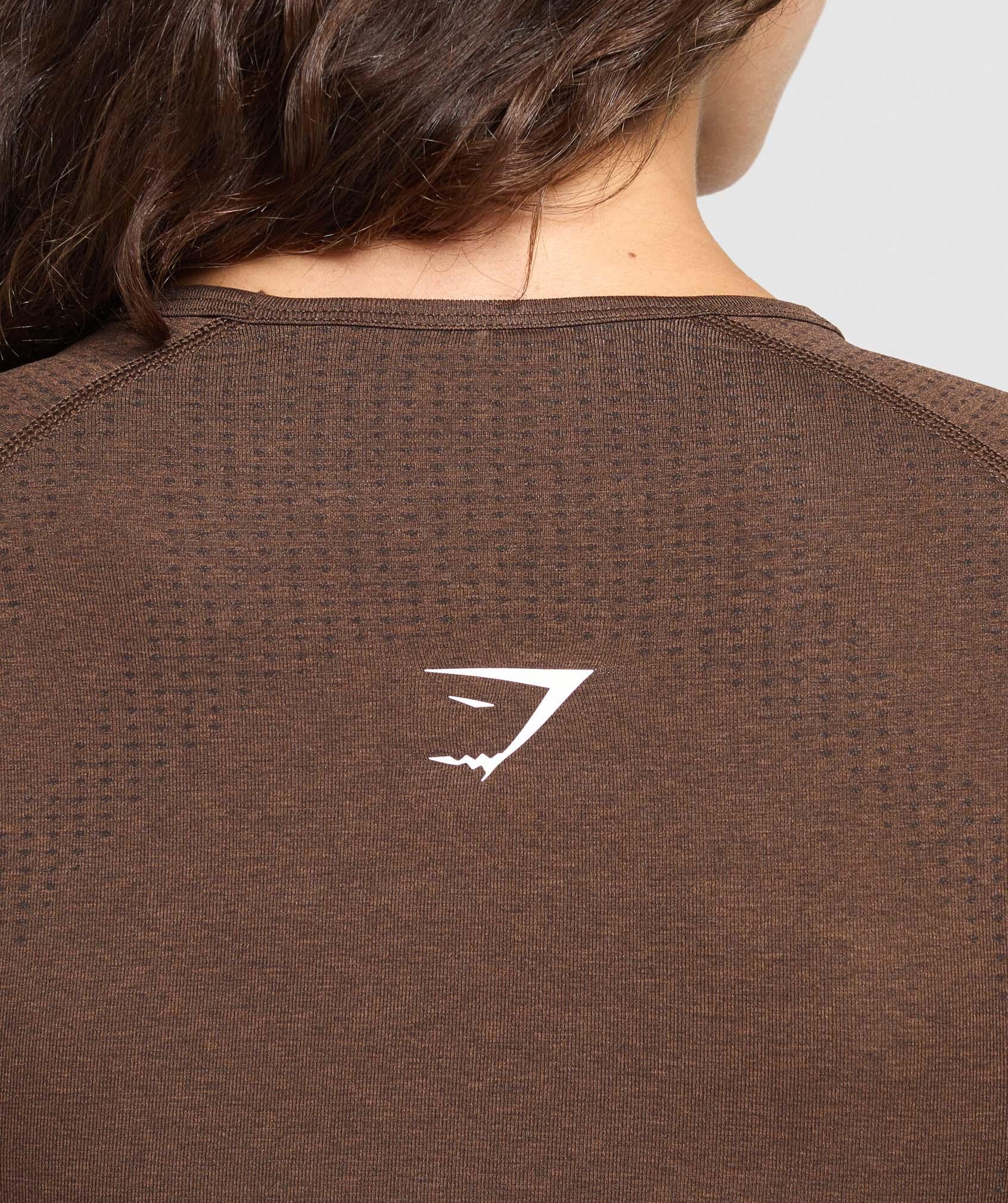 Gymshark Vital Long Sleeve Cut Out Top - Espresso Marl Female Product Image