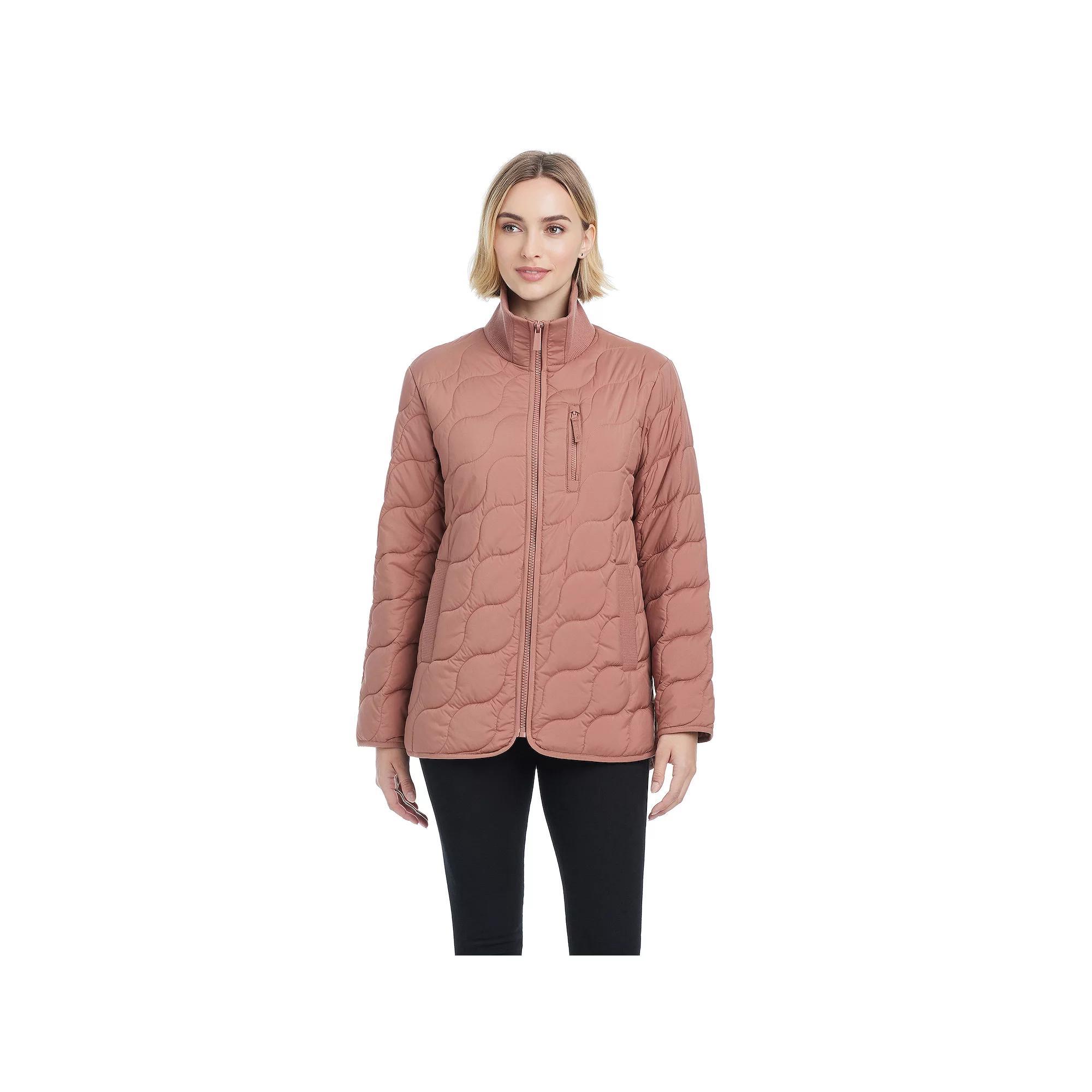Women's Modern Supply by Sanctuary Rib Knit Puffer Jacket, Size: XXL, Brown Bean Product Image