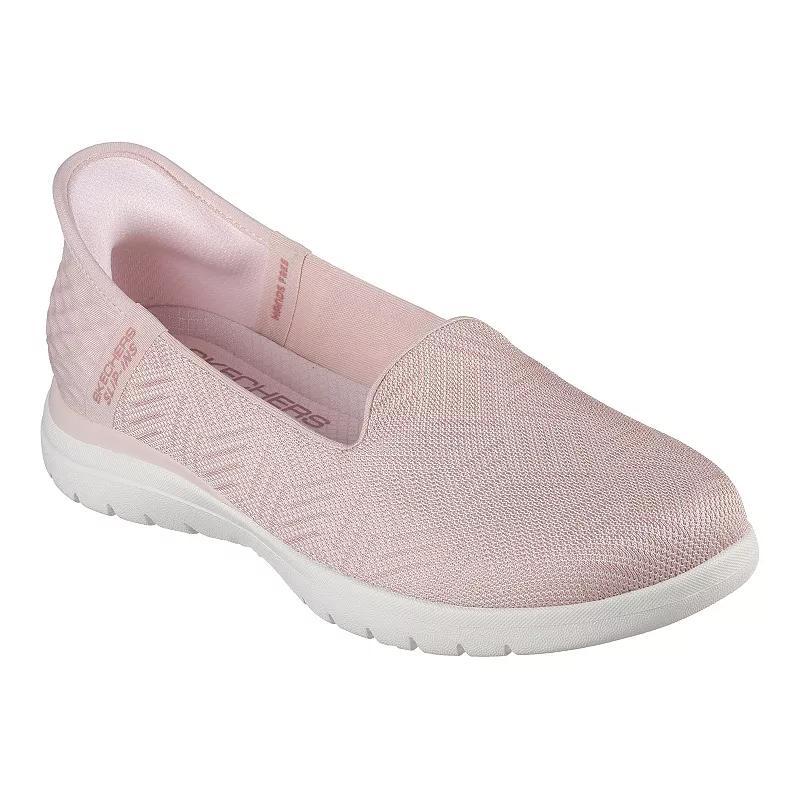 SKECHERS Performance On-The-Go Flex - Clover Hands Free Slip-Ins (Blush) Women's Flat Shoes Product Image