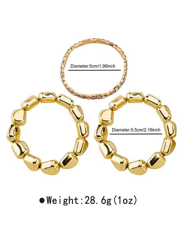 Normcore Geometric Rhine Stones Bracelet Accessories Product Image