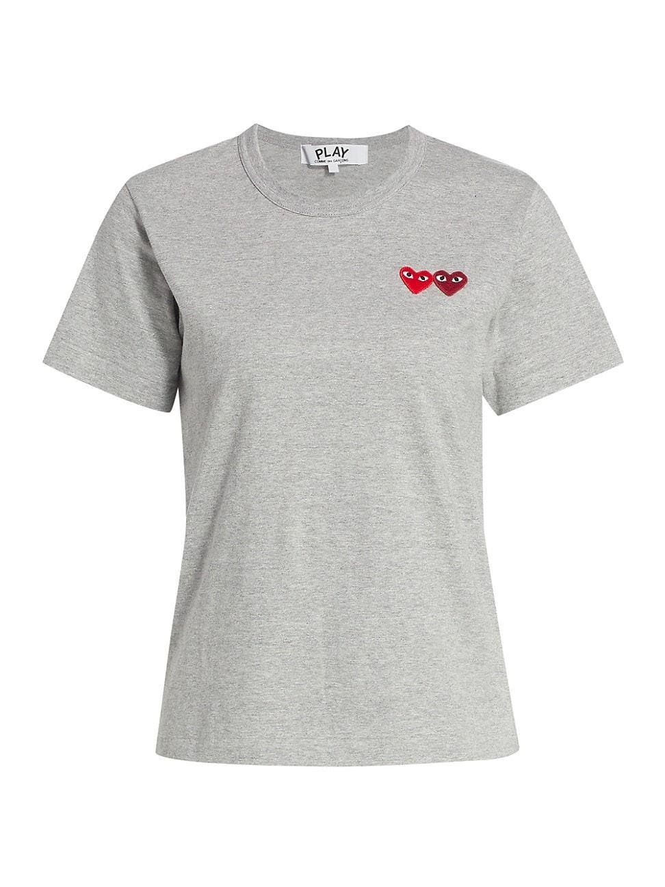Womens Double Heart T-Shirt Product Image