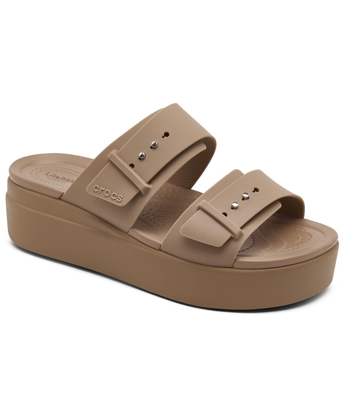 Crocs Brooklyn Women's Wedge Sandals, Size: 11, Black Product Image