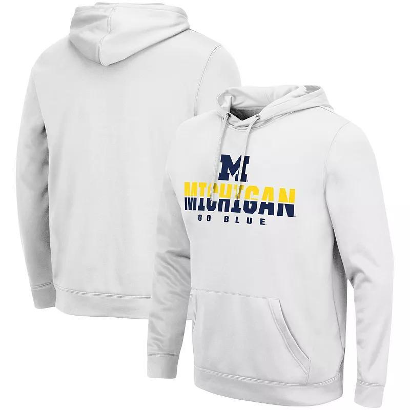 Men's Colosseum White Michigan Wolverines Lantern Pullover Hoodie, Size: XL Product Image