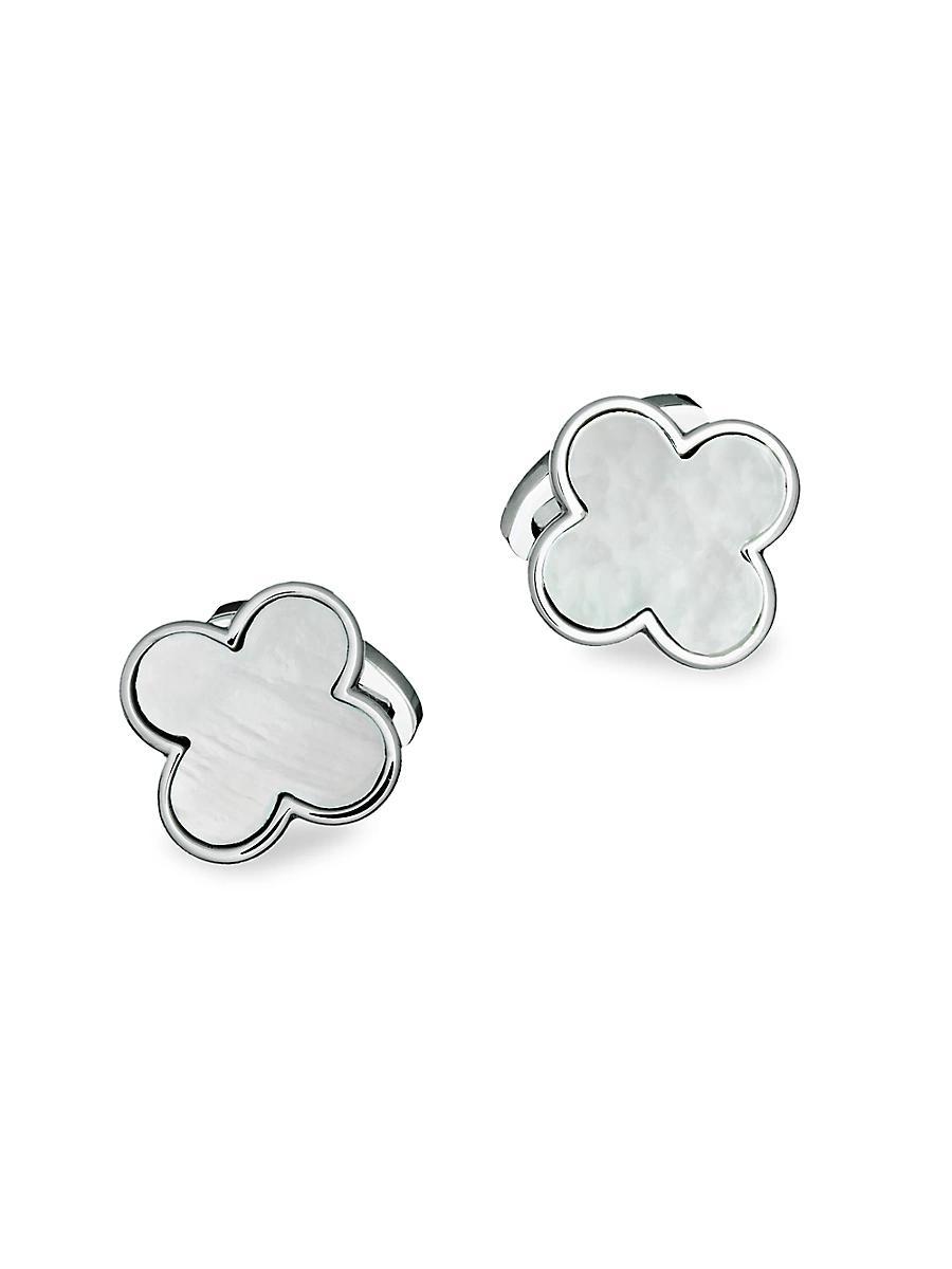 Mens Onyx Clover Cufflinks Product Image