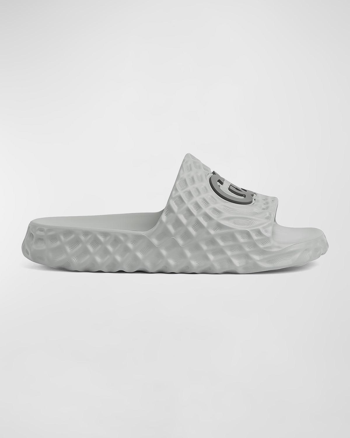 Men's Water Ripple Textured Rubber Pool Slides Product Image