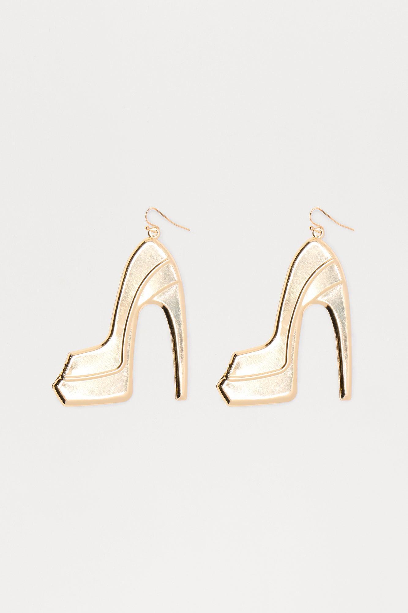 Night Out Stiletto Drop Earrings - Gold Female Product Image