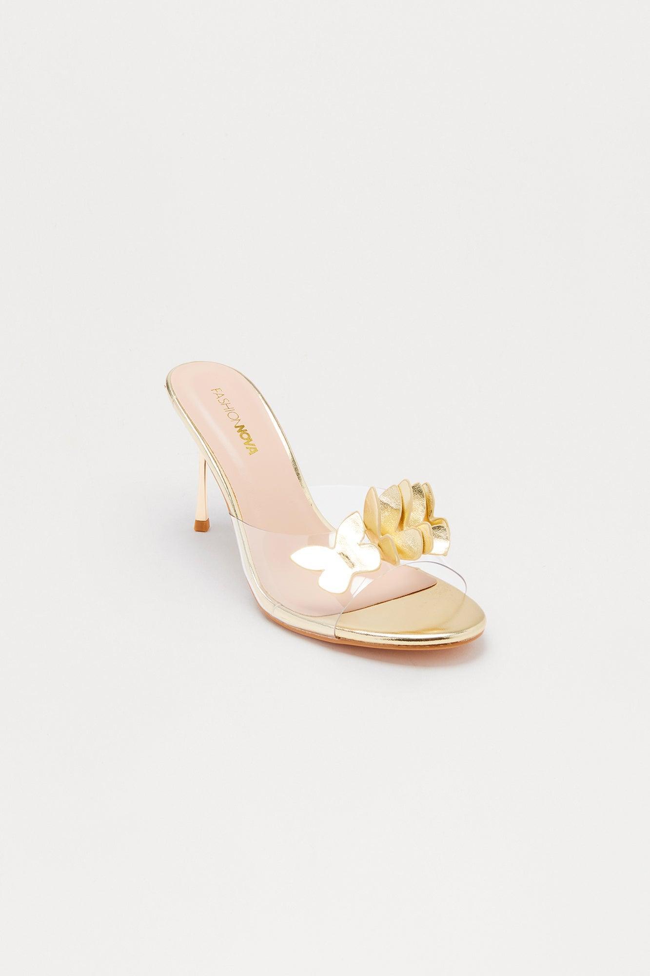 Whimsy Hardware Butterfly Heels - Gold Product Image