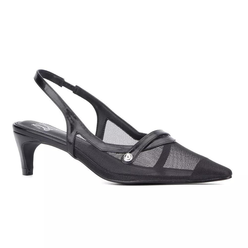 New York & Company Kristie Women's Slingback Heels, Size: 6.5, Silver Product Image