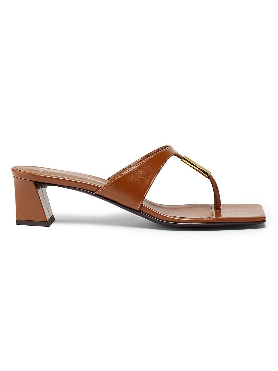 Womens Pepita Leather Block-Heel Sandals Product Image