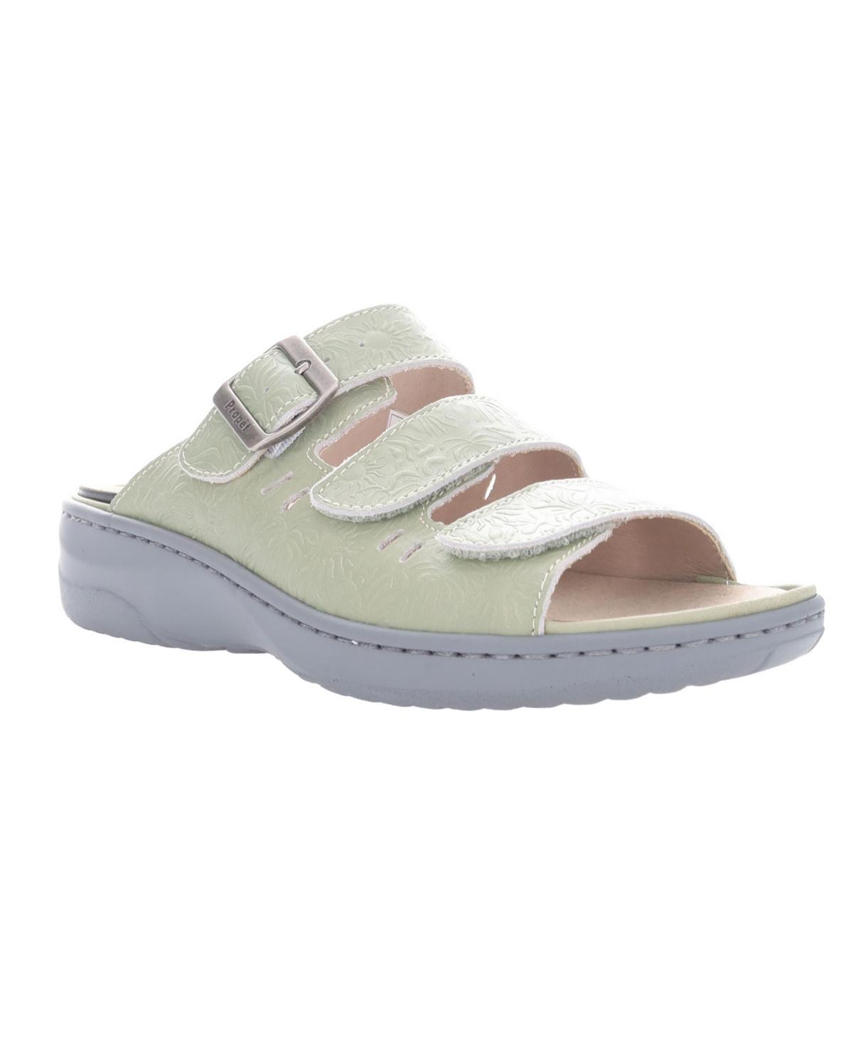 Propet Breezy Walker Women's Slide Sandals, Size: 8.5 Medium, Summer Green Product Image