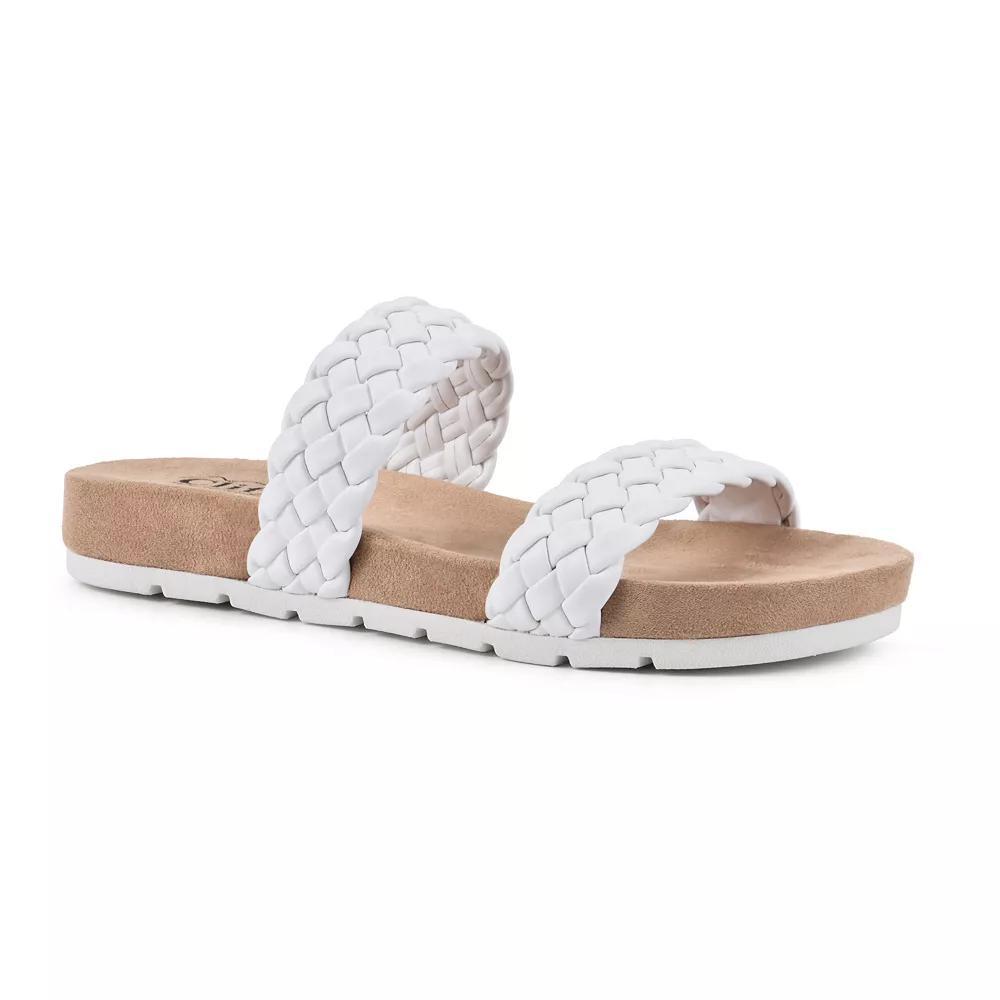 Cliffs by White Mountain Truly Women's Slide Sandals, Size: 6, White Smo Product Image