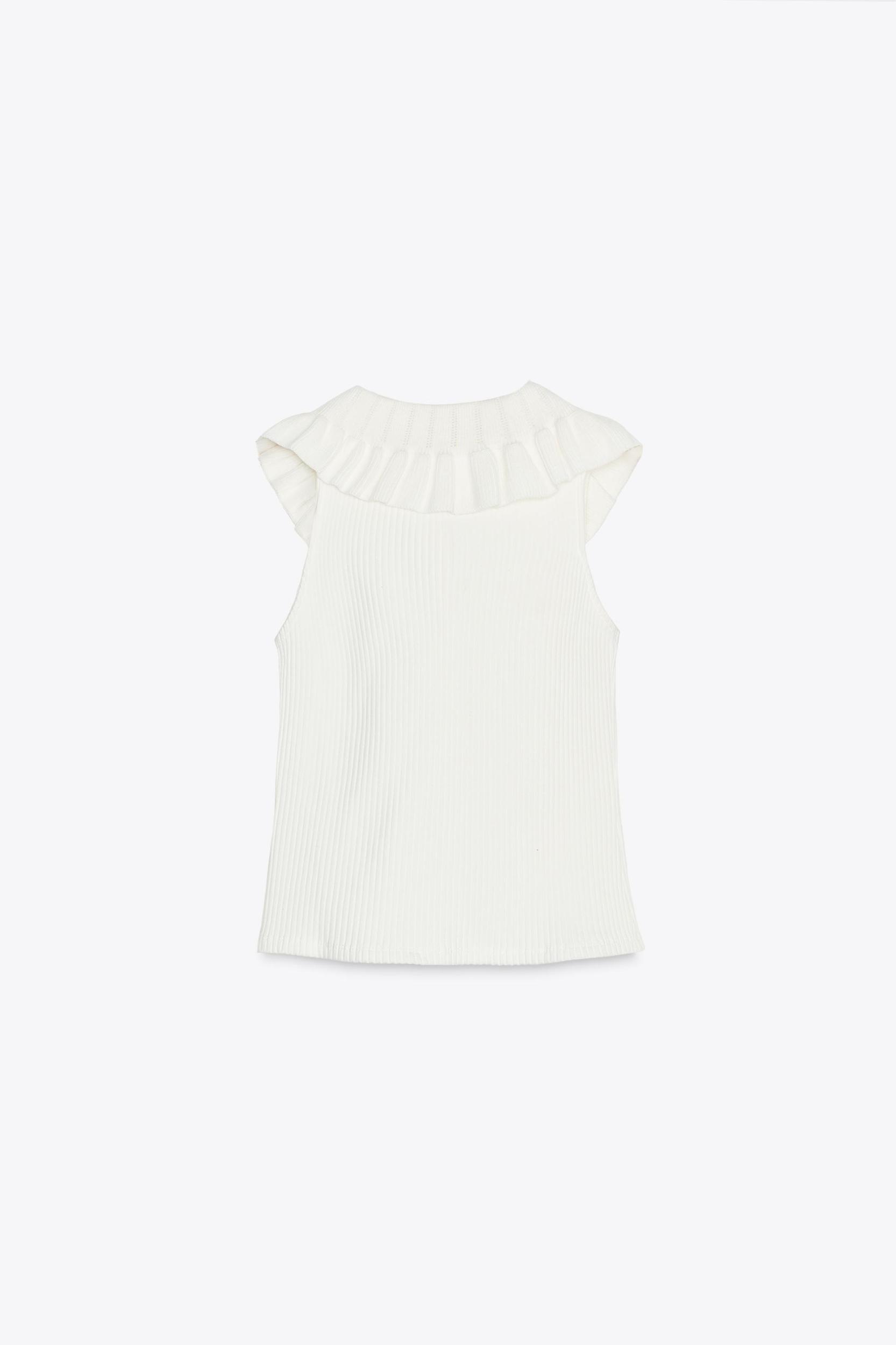 PETER PAN COLLAR KNIT TIED TOP Product Image