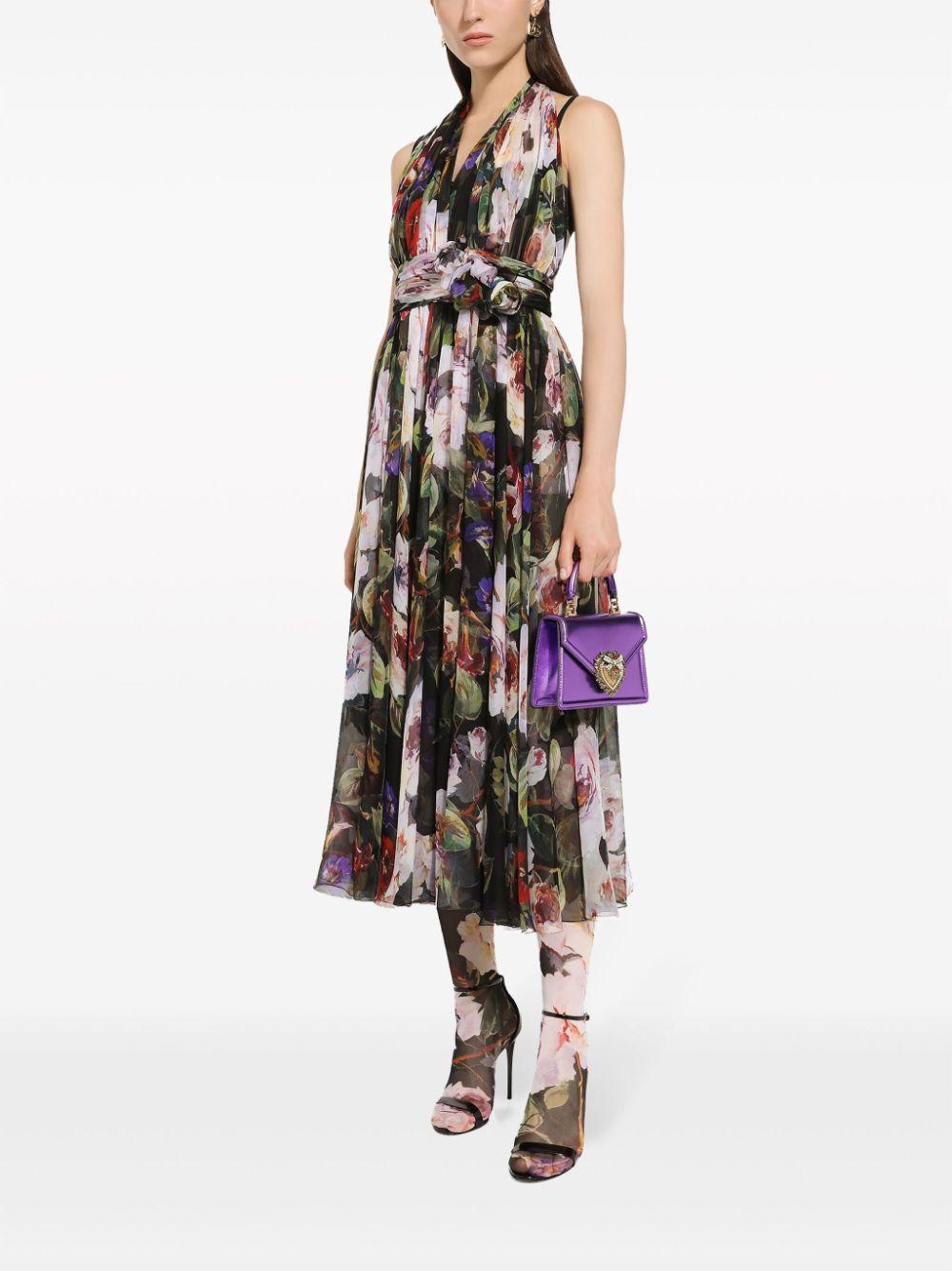 floral-print silk midi dress Product Image