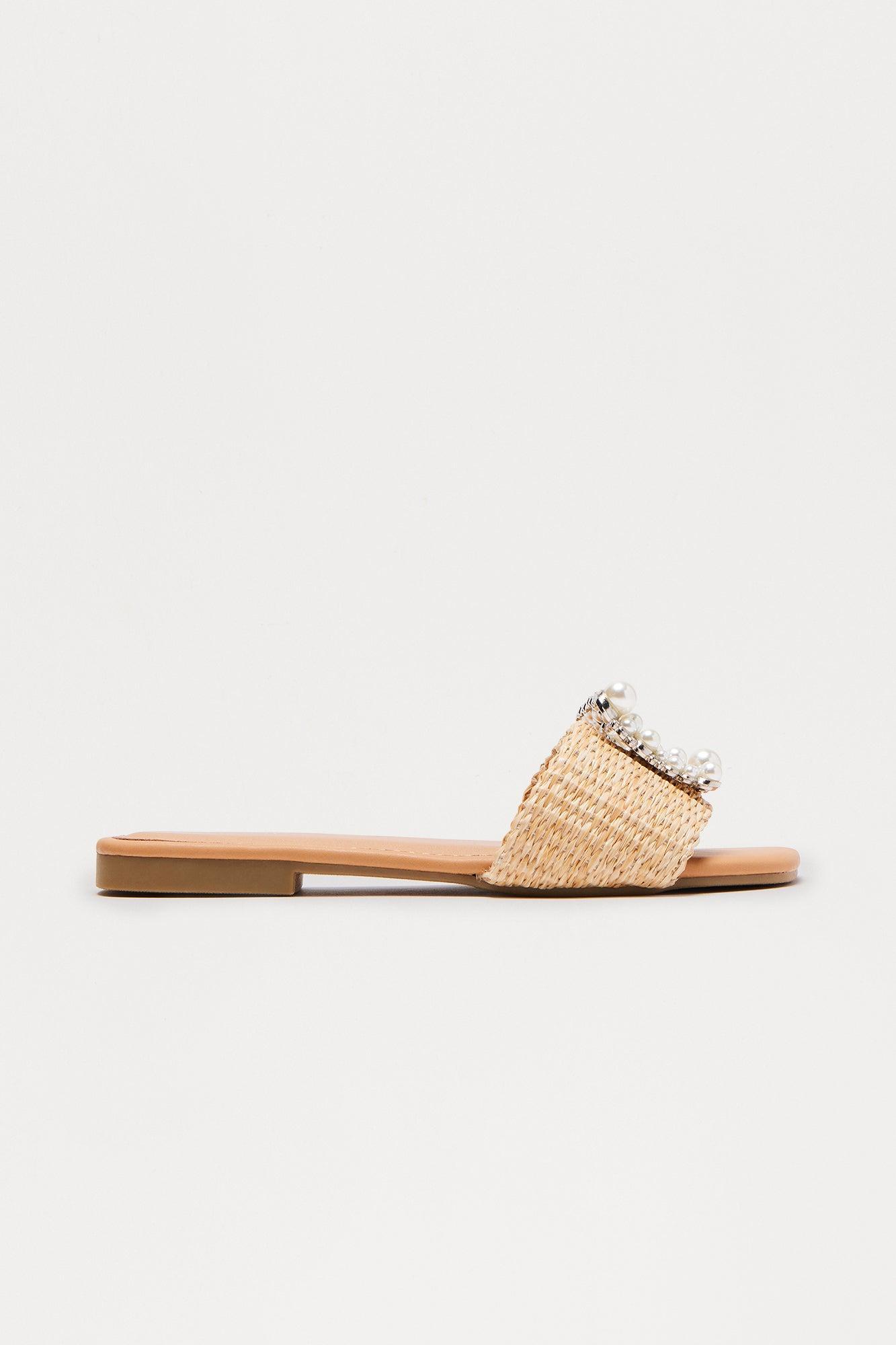Winnie Pearl Slip On Sandals - Beige Product Image