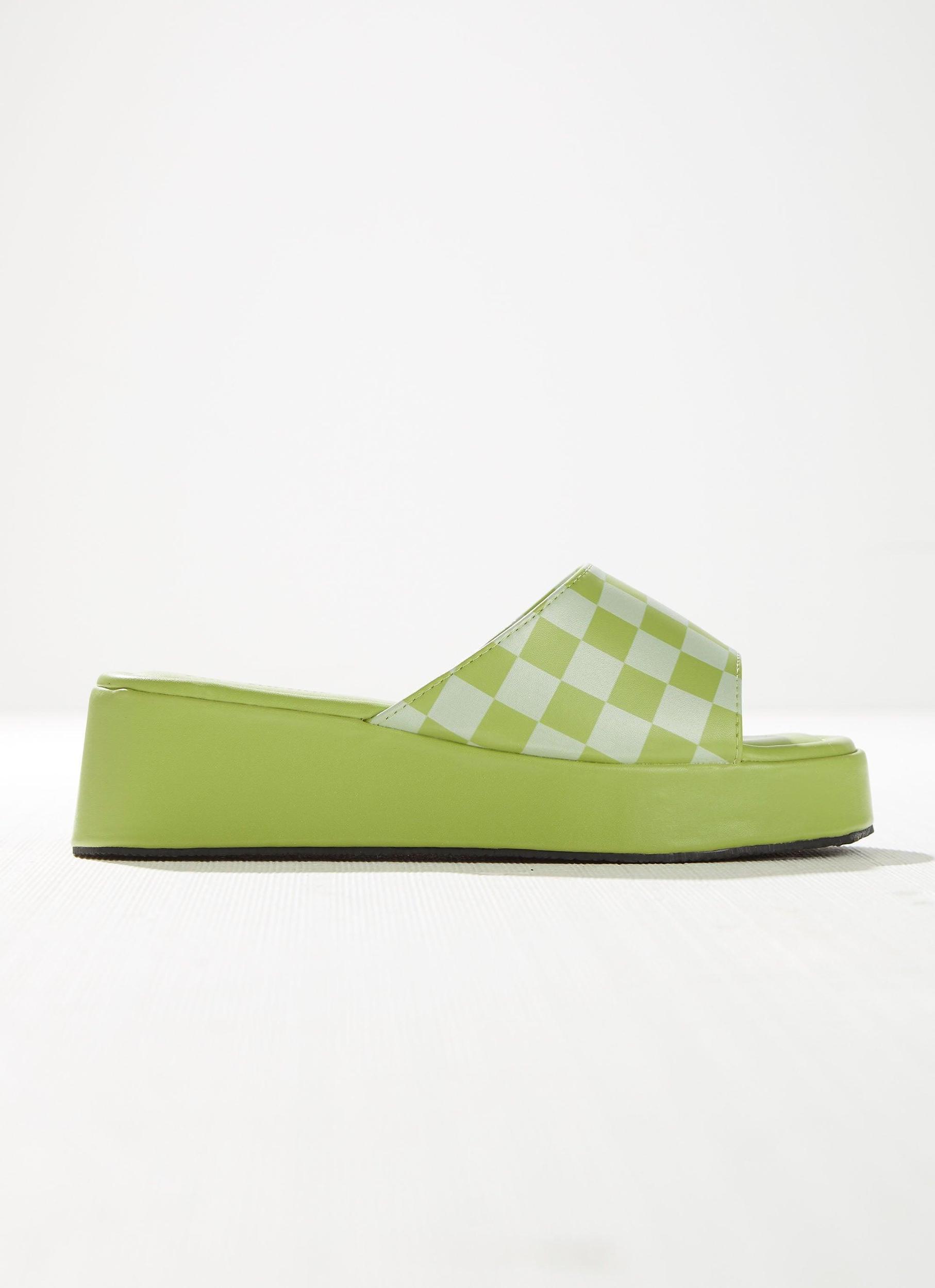 Kimora Mule - Lime Checkerboard Product Image