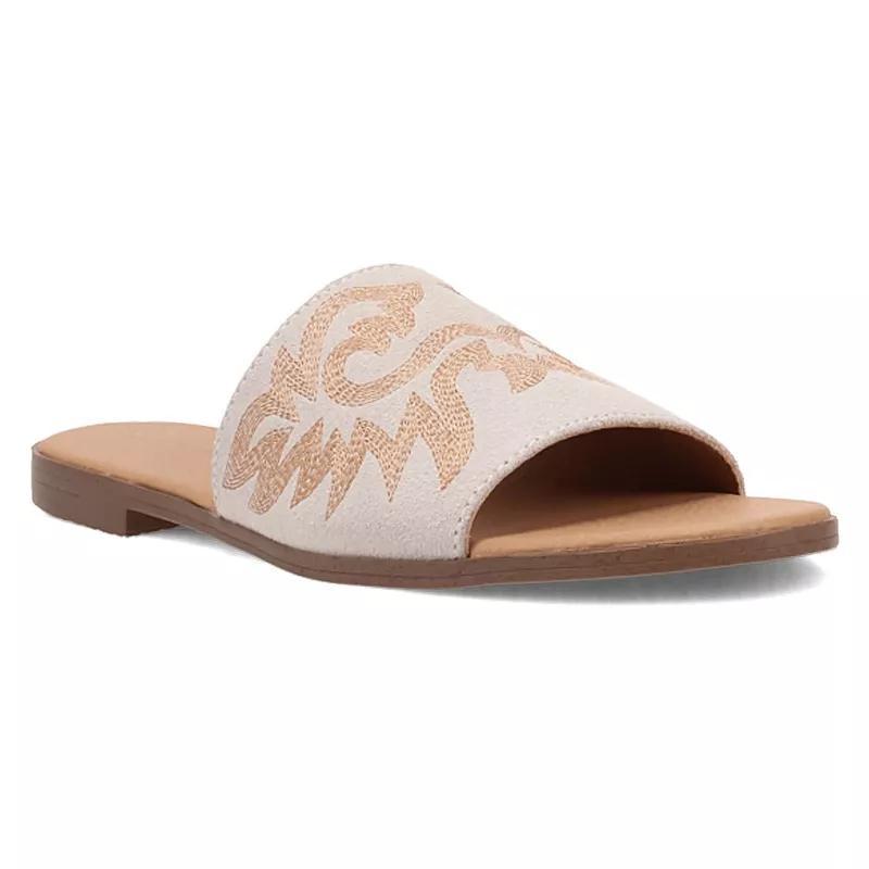 Dingo Lasso Women's Suede Sandals, Size: 10, White Product Image